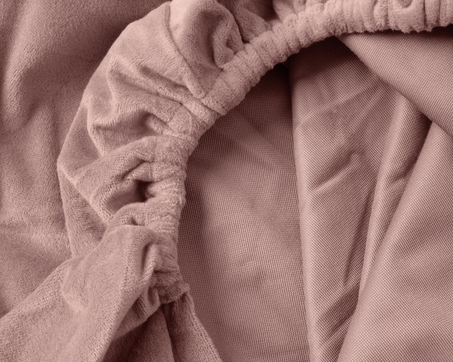 Velvet hoeslaken Oud Roze - Warm voor de winter - Zacht en soepel - Vocht absorberend