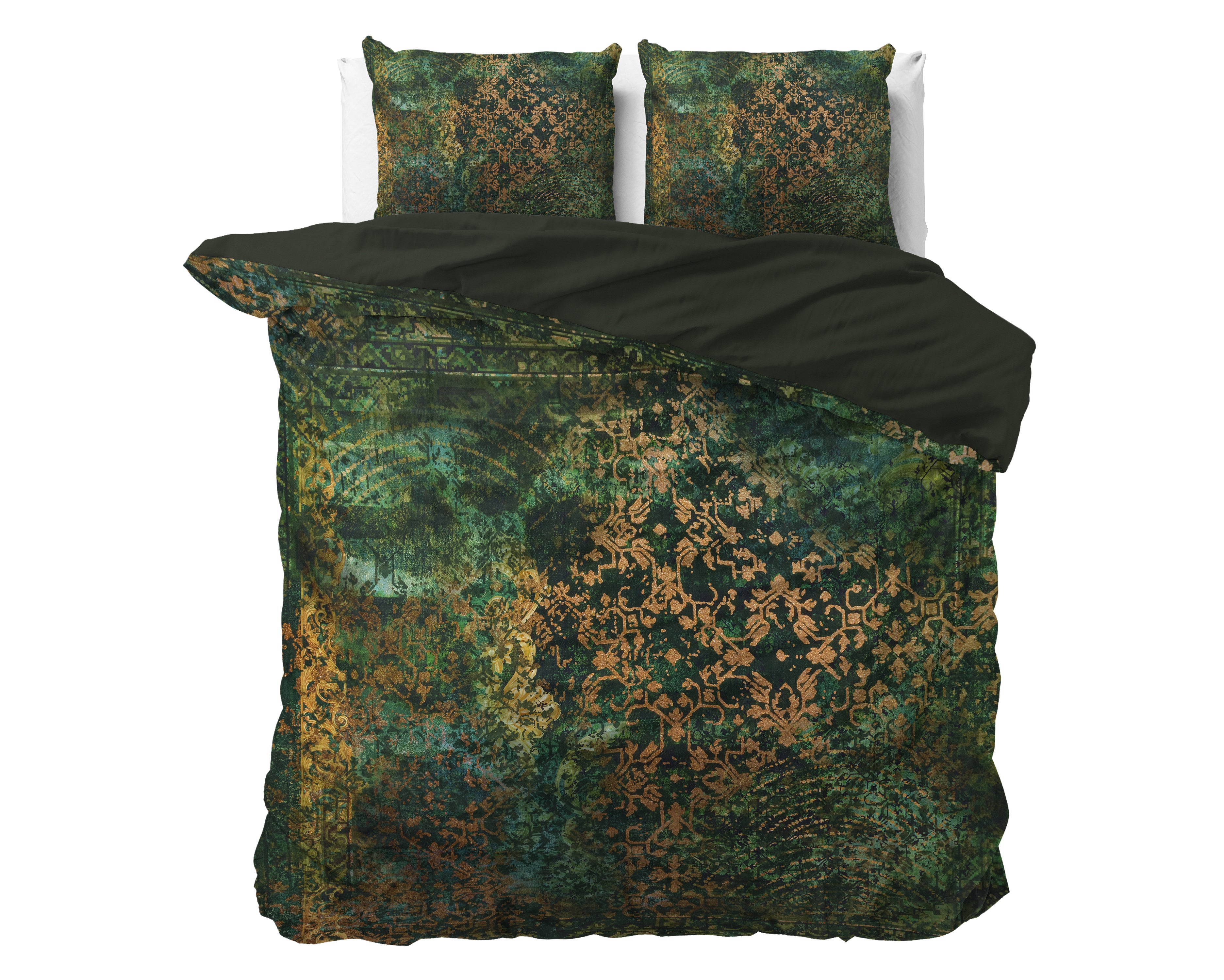 Venni Green Duvet Cover - Luxury Satin - High Quality - Trendy Prints