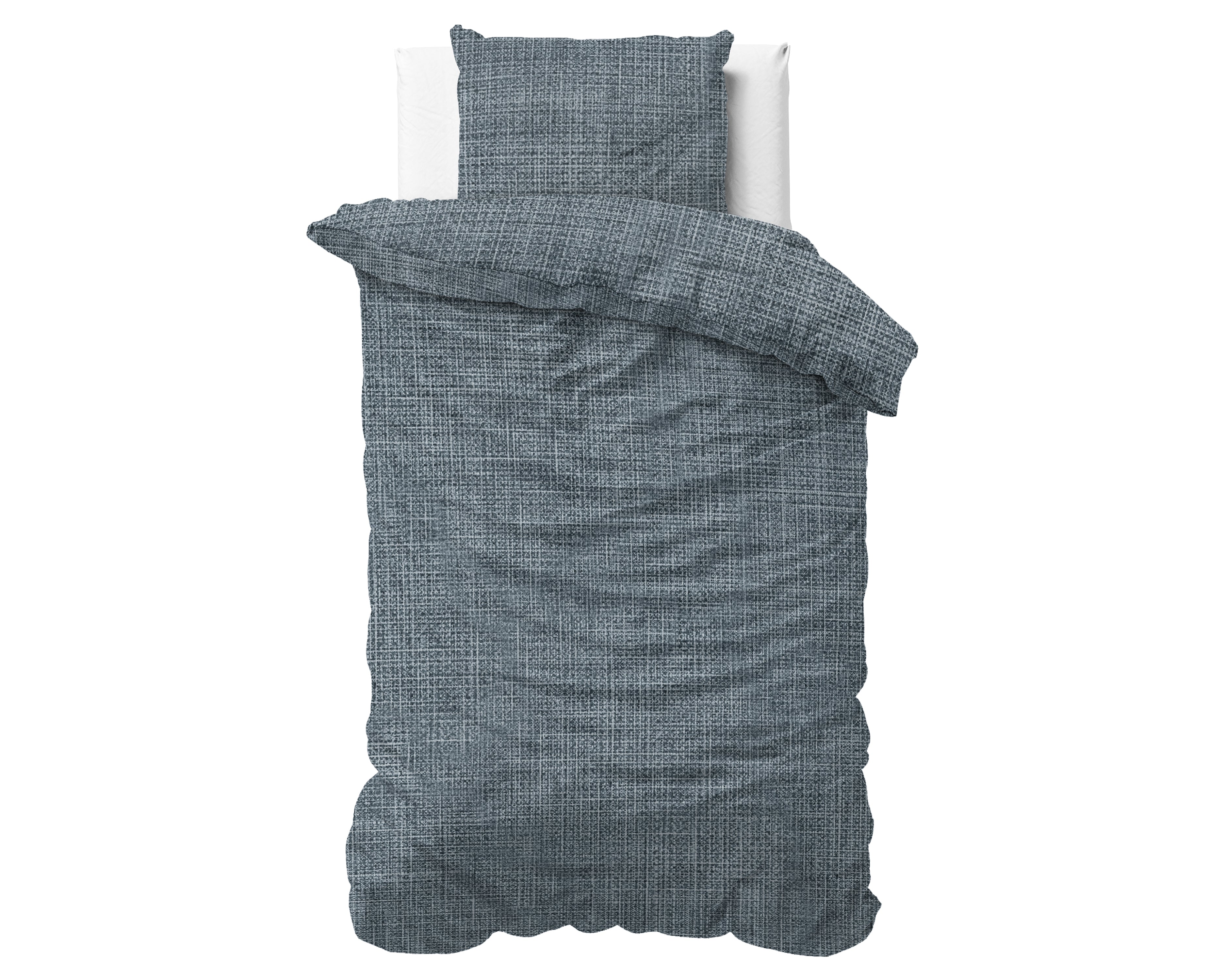 Vintage Dekbedovertrek - Blauw - 100% Katoen