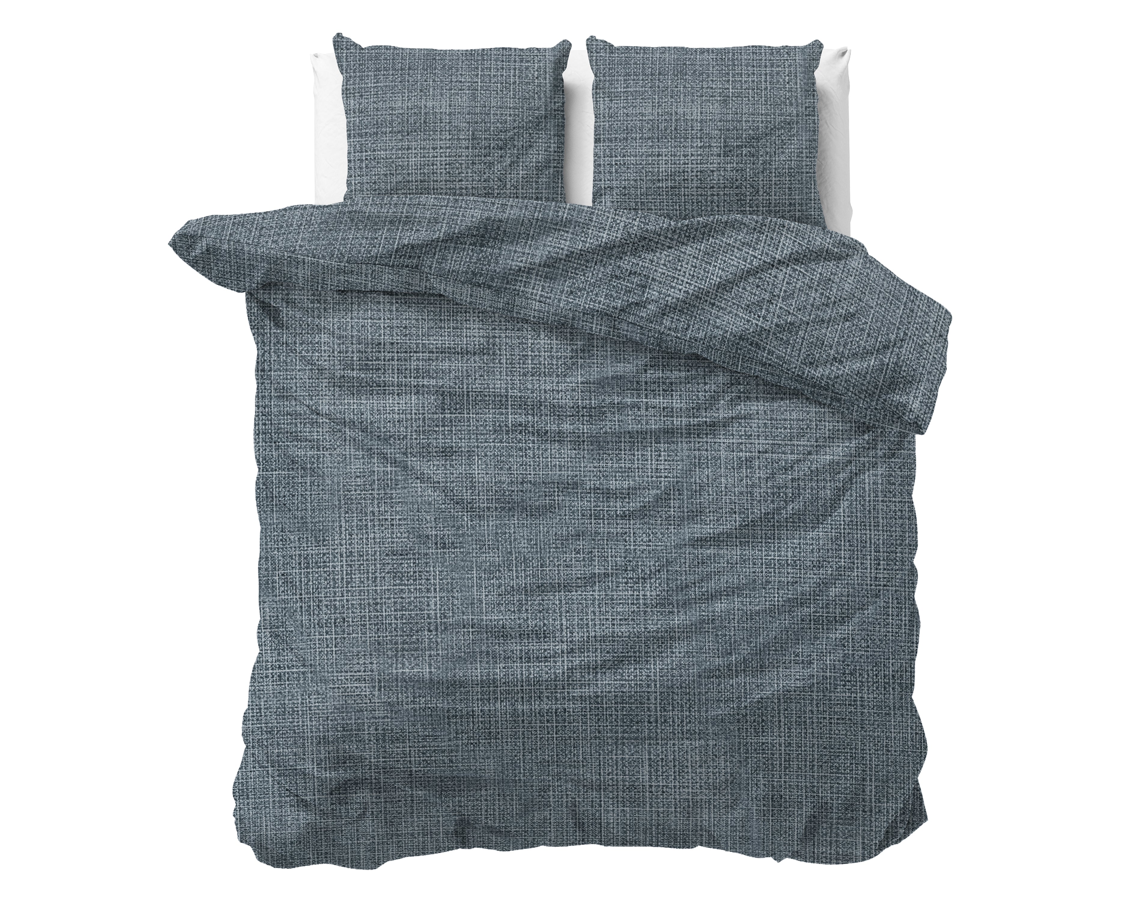 Vintage Dekbedovertrek - Blauw - 100% Katoen