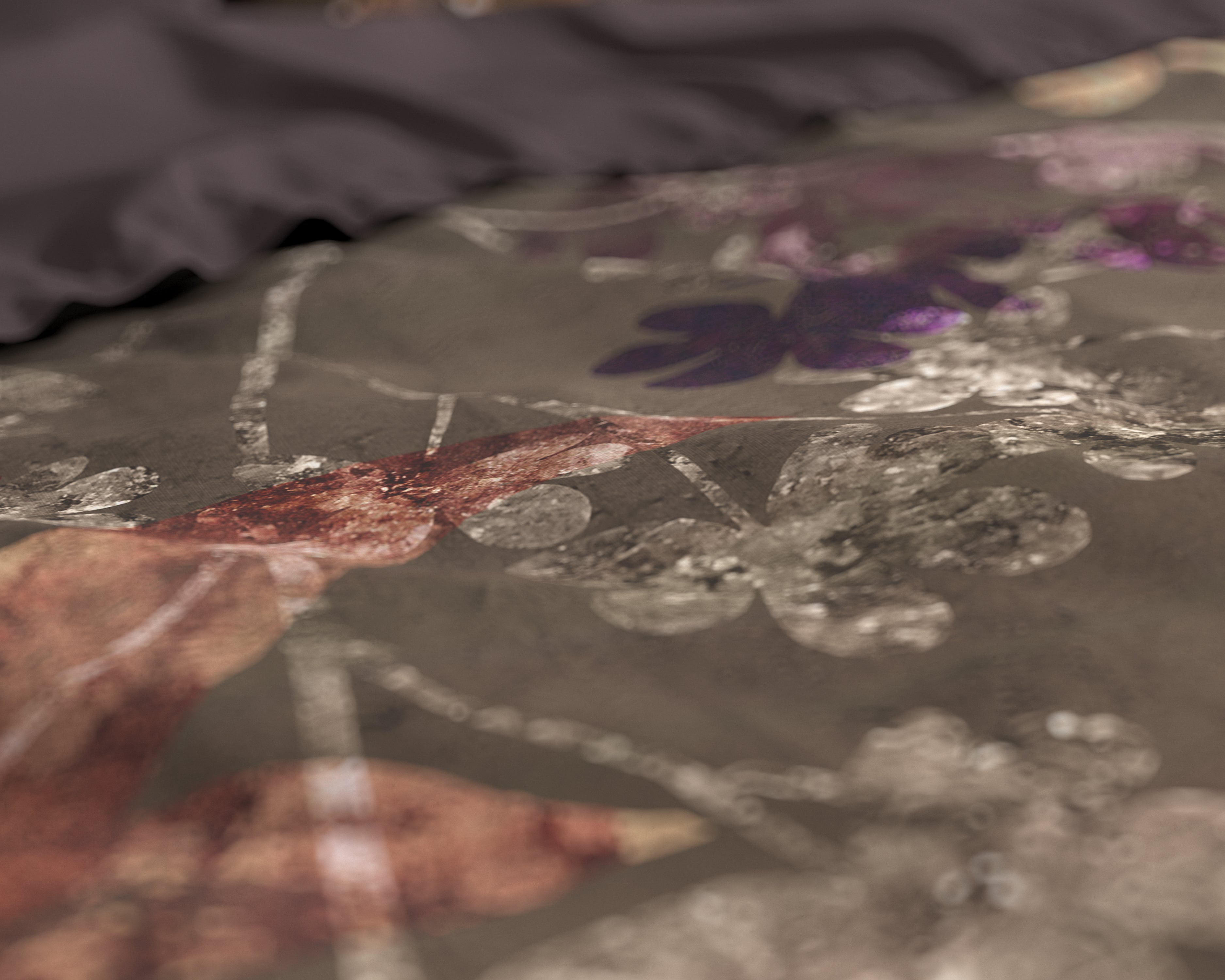 Vivian Duvet Cover Green - Luxury Satin - High Quality - Trendy Prints