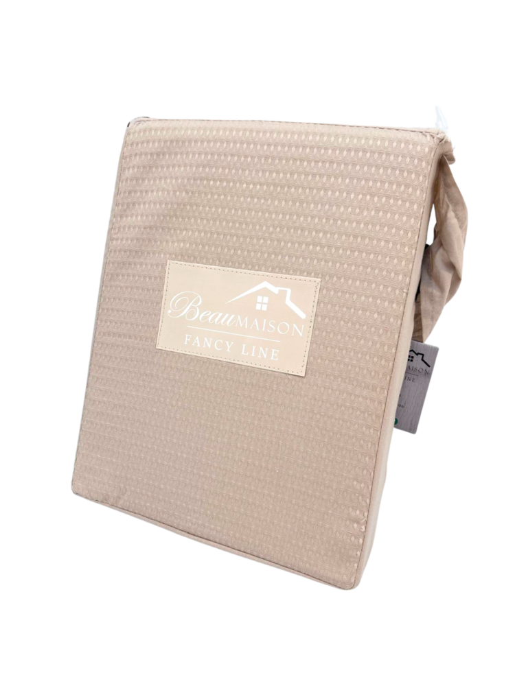 Wafel Dekbedovertrek Zand – Luxe 100% Katoen Dekbedovertrek