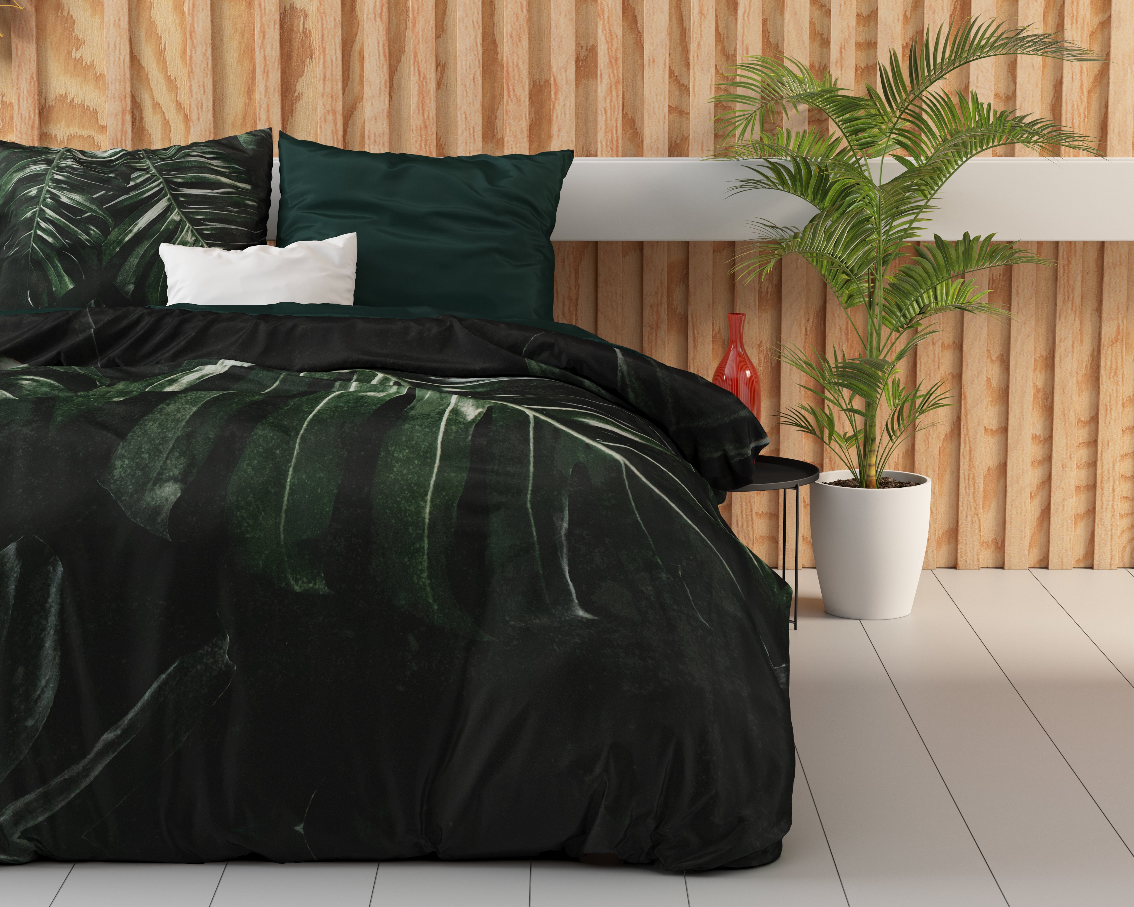 Walker Green Duvet Cover - Breathable Cotton - Trendy Designs - With Press Studs