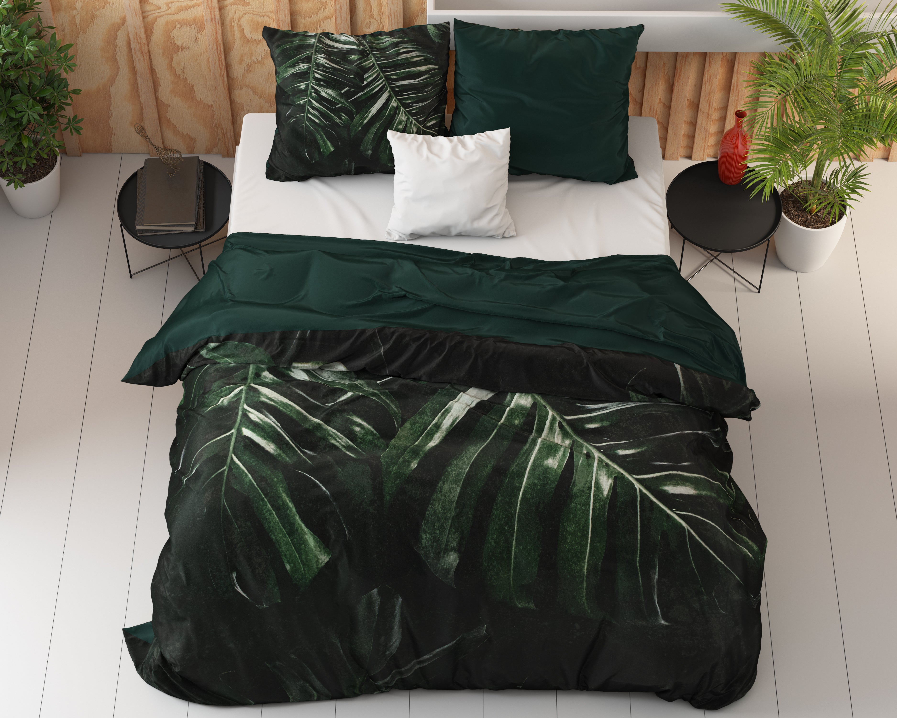 Walker Green Duvet Cover - Breathable Cotton - Trendy Designs - With Press Studs