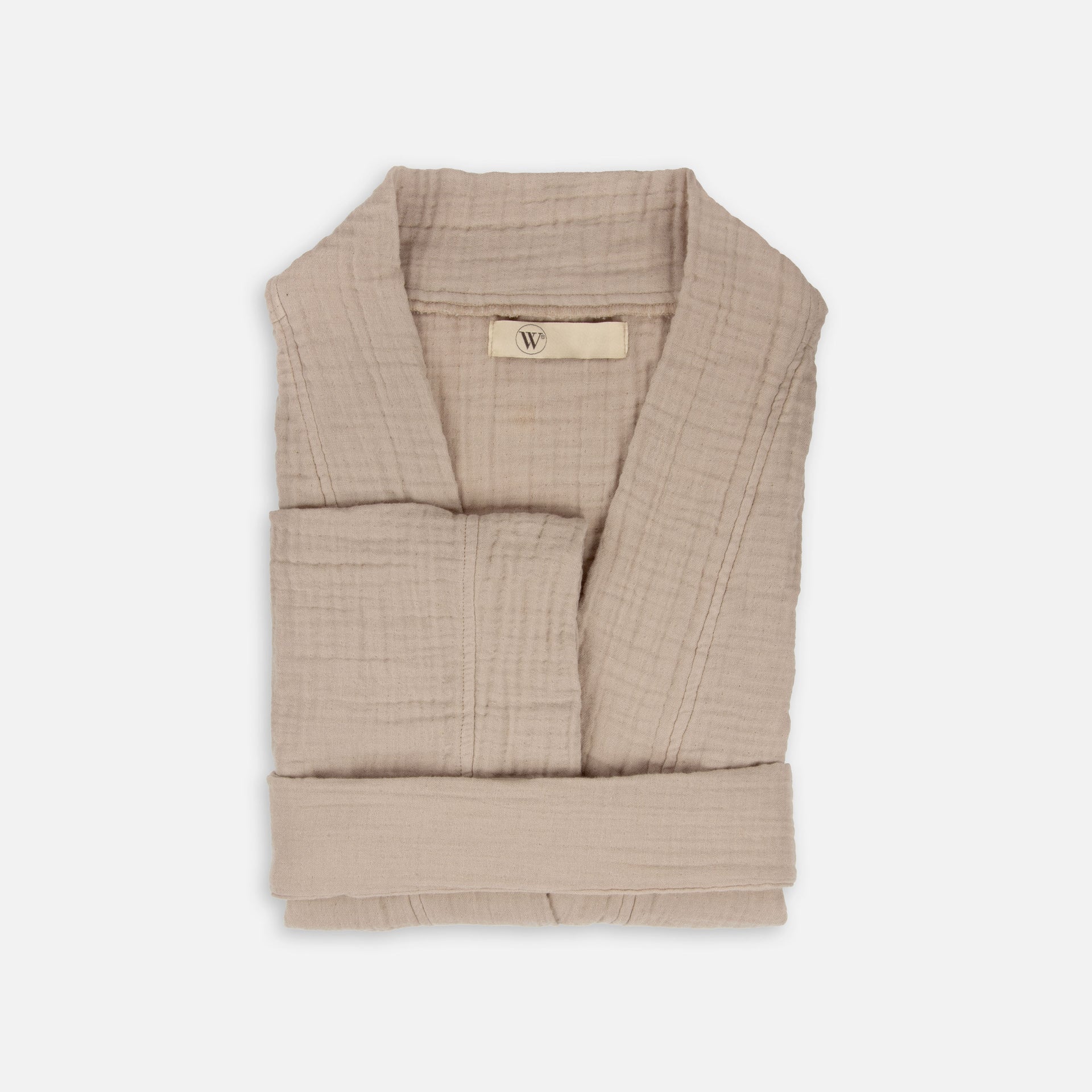 Walra Badjas Spring Robe - Taupe - 100% Katoen Mousseline