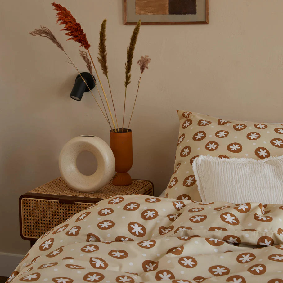Walra Dekbedovertrek Bubble Stars - Beige - 100% Katoen