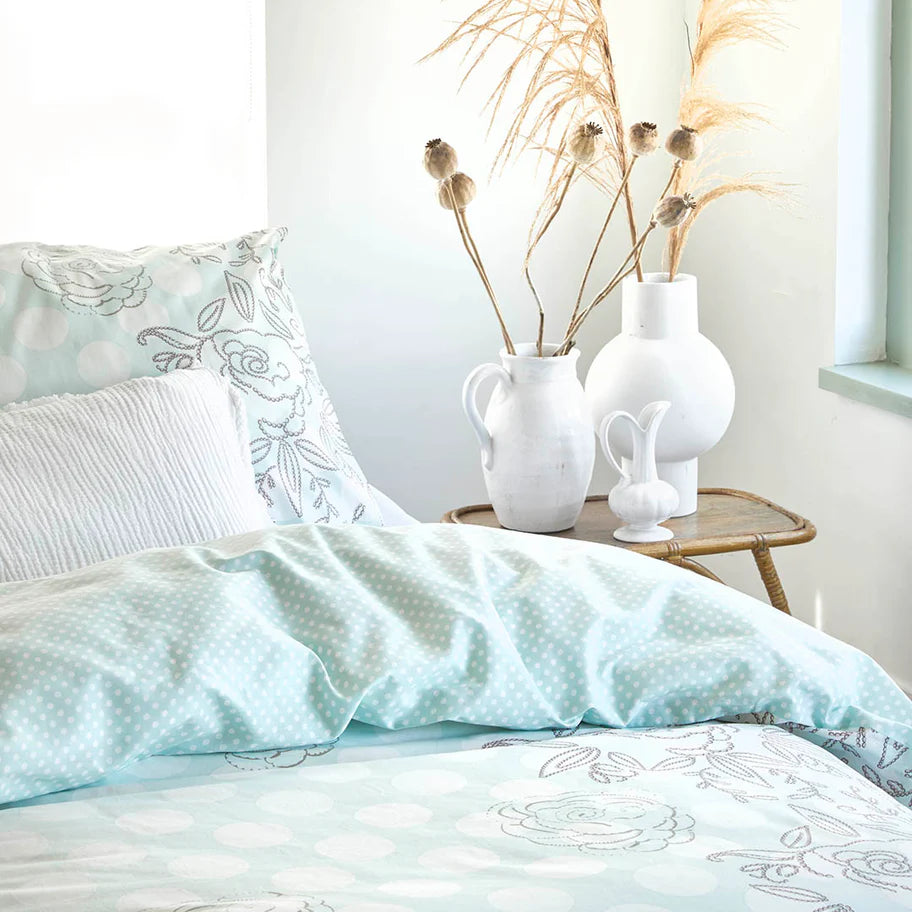 Walra Dekbedovertrek Dreamy Dots - Licht Blauw - 100% Katoen