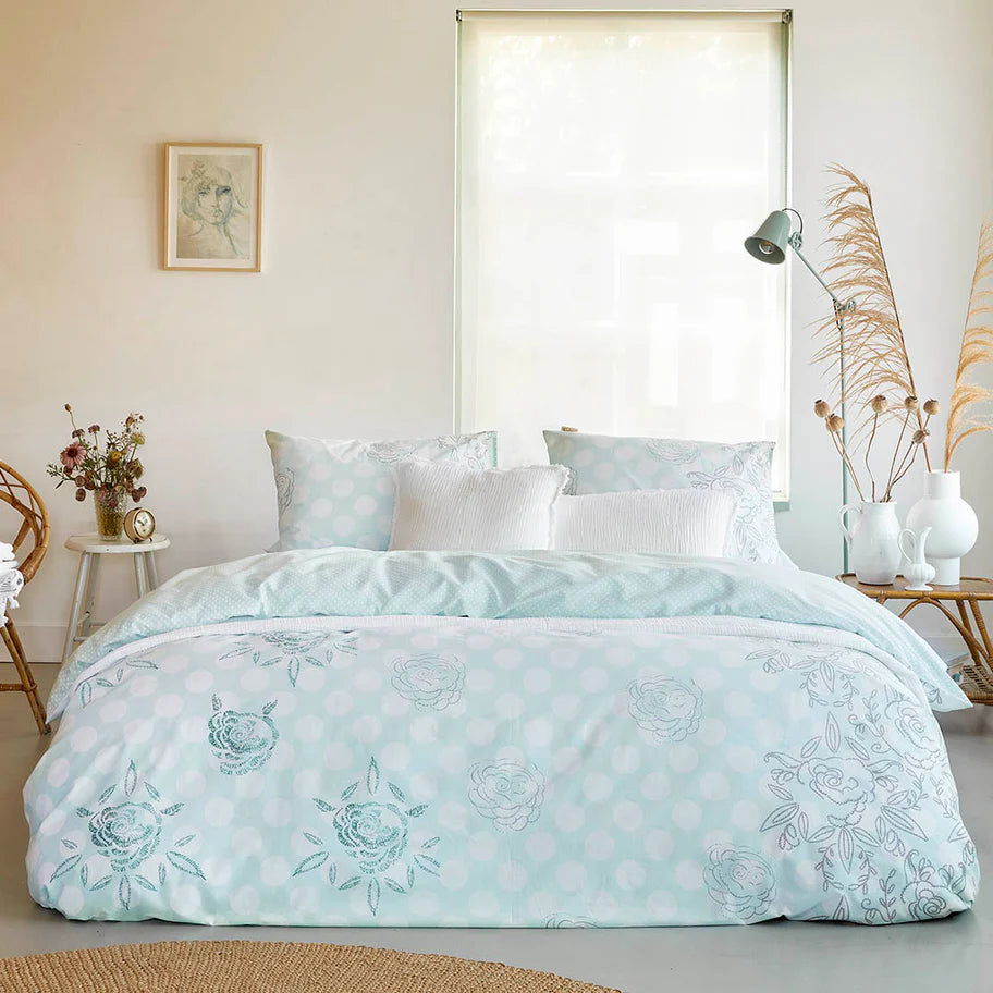 Walra Dekbedovertrek Dreamy Dots - Licht Blauw - 100% Katoen
