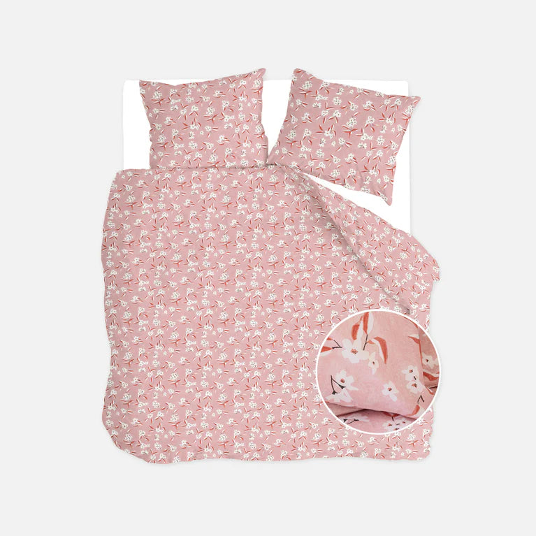 Walra Dekbedovertrek Floral Fusion - Roze - 100% Katoen