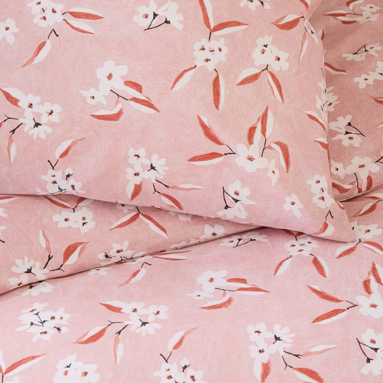 Walra Dekbedovertrek Floral Fusion - Roze - 100% Katoen