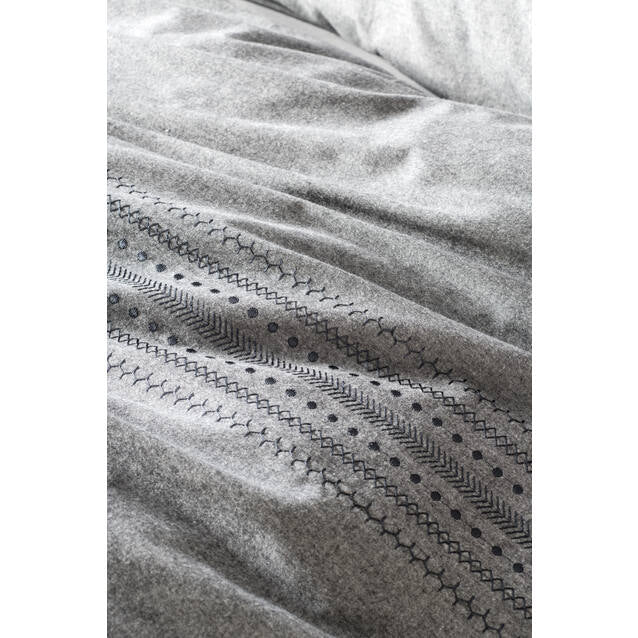 Walra Dekbedovertrek Pure Craft - Grijs - 100% Flanel Katoen