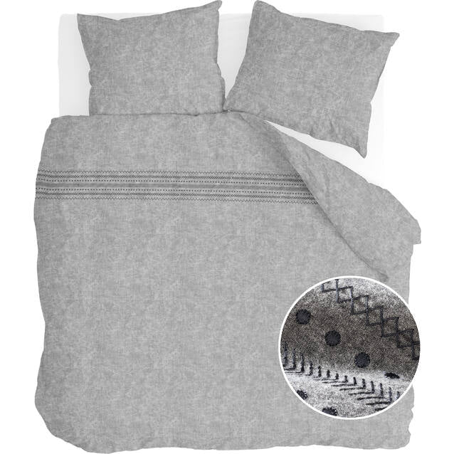 Walra Dekbedovertrek Pure Craft - Grijs - 100% Flanel Katoen