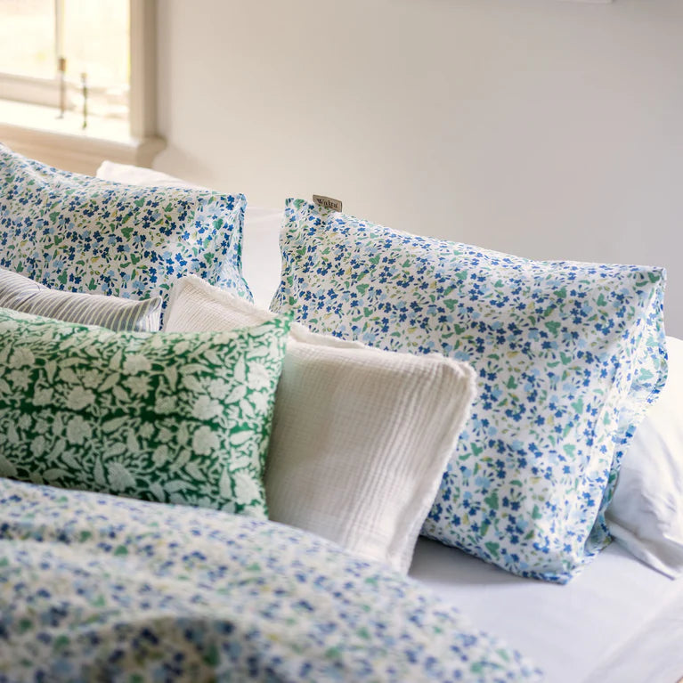 Walra Dekbedovertrek Remade Flower Fairytale - Blauw - 100% Katoen