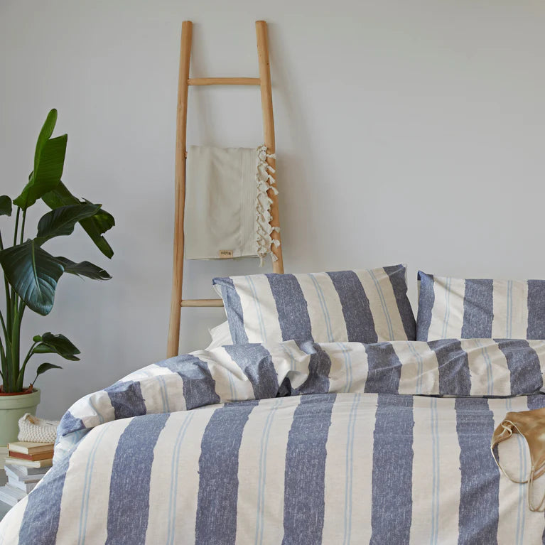 Walra Dekbedovertrek Remade Nautic Stripes - Donkerblauw - 100% Katoen