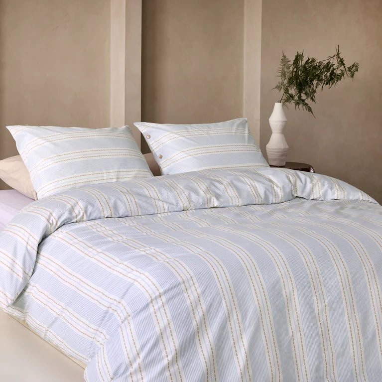 Walra Dekbedovertrek Remade Striped Harmony - Lichtblauw - 100% Katoen