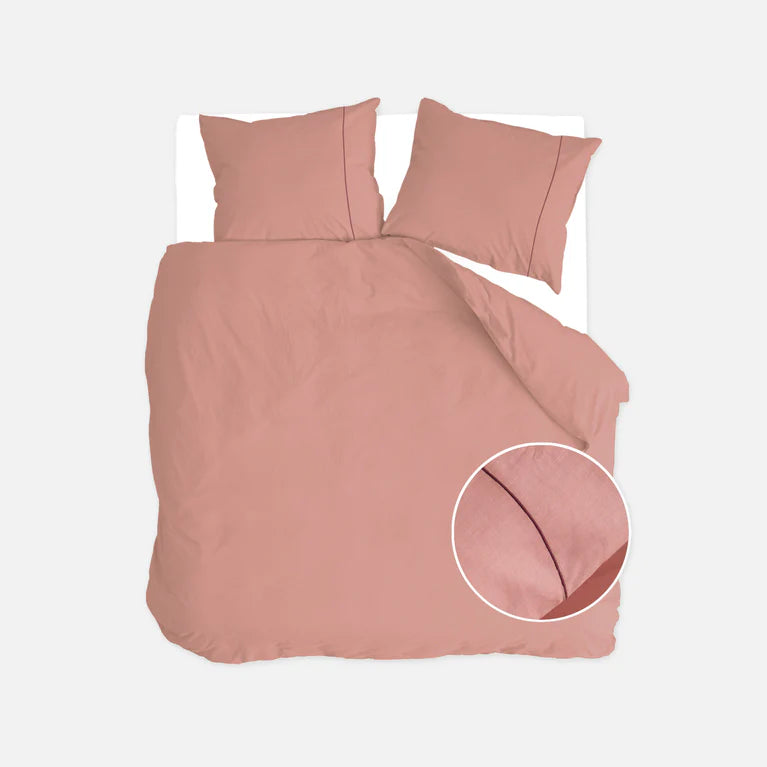 Walra Dekbedovertrek Remade Uni Essence - Roze - 100% Katoen