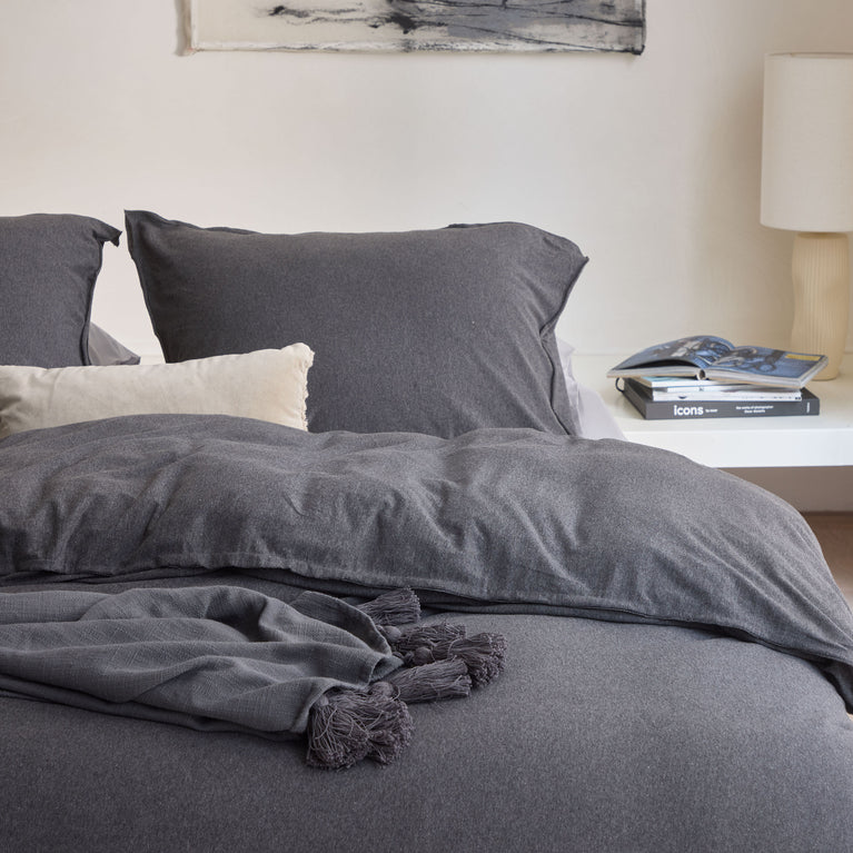 Walra Dekbedovertrek Soft Comfort - Antraciet - 100% Jersey Katoen