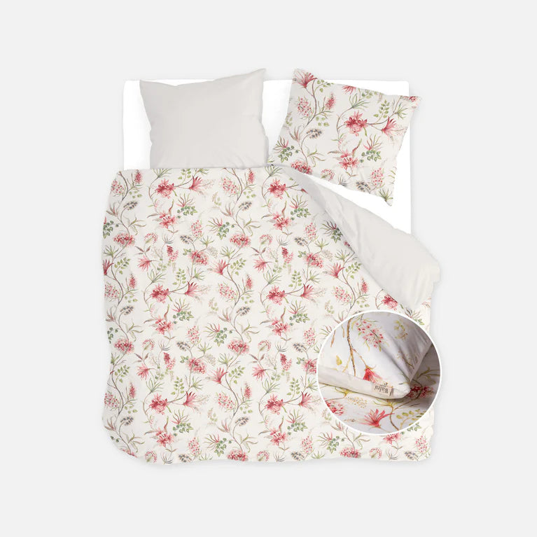 Walra Dekbedovertrek Spring Beauty - Beige - 100% Katoen Satijn