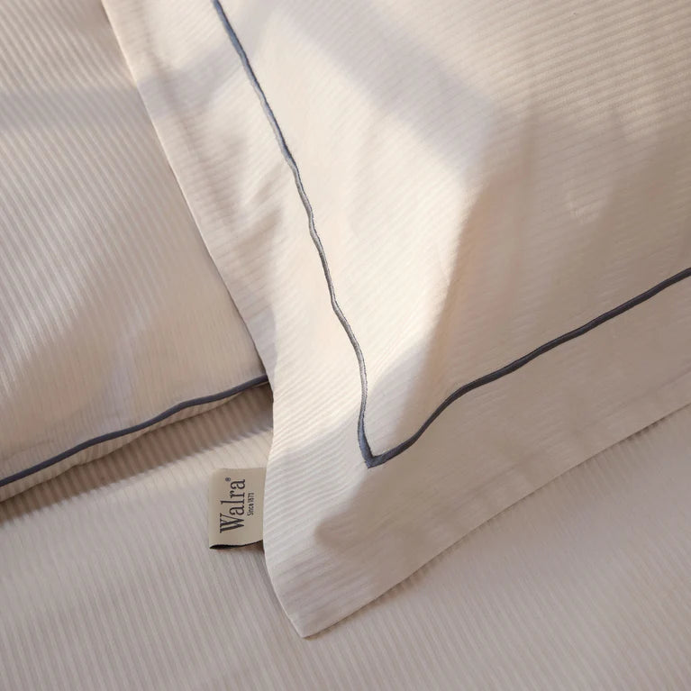Walra Dekbedovertrek Subtile Stripes - Zand - 100% Katoen Satijn