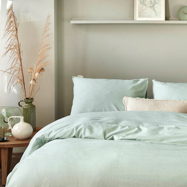 Walra Dekbedovertrek Vintage Cotton - Jade - 100% Katoen