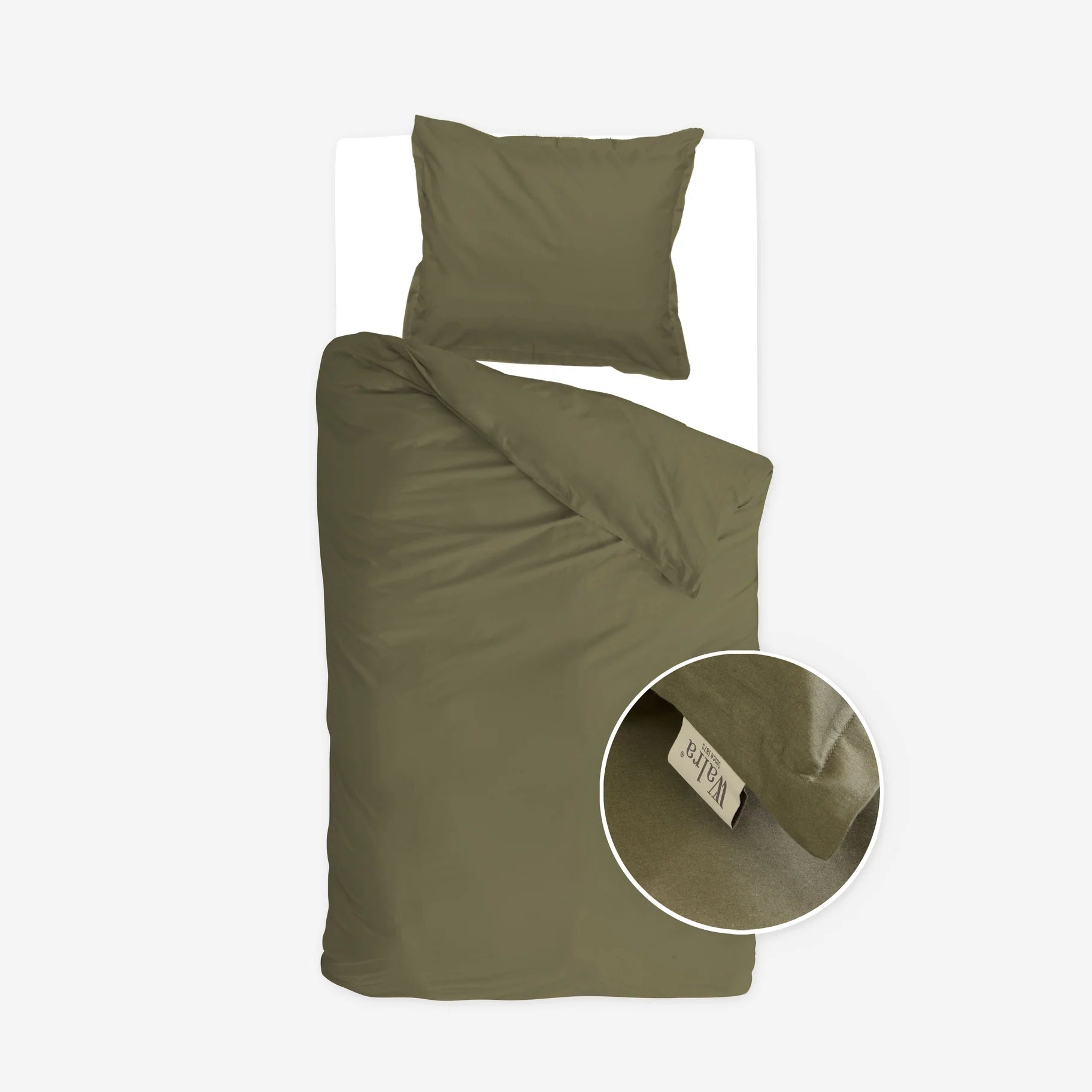 Walra Dekbedovertrek Vintage Satin - Groen - 100% Katoen Satijn