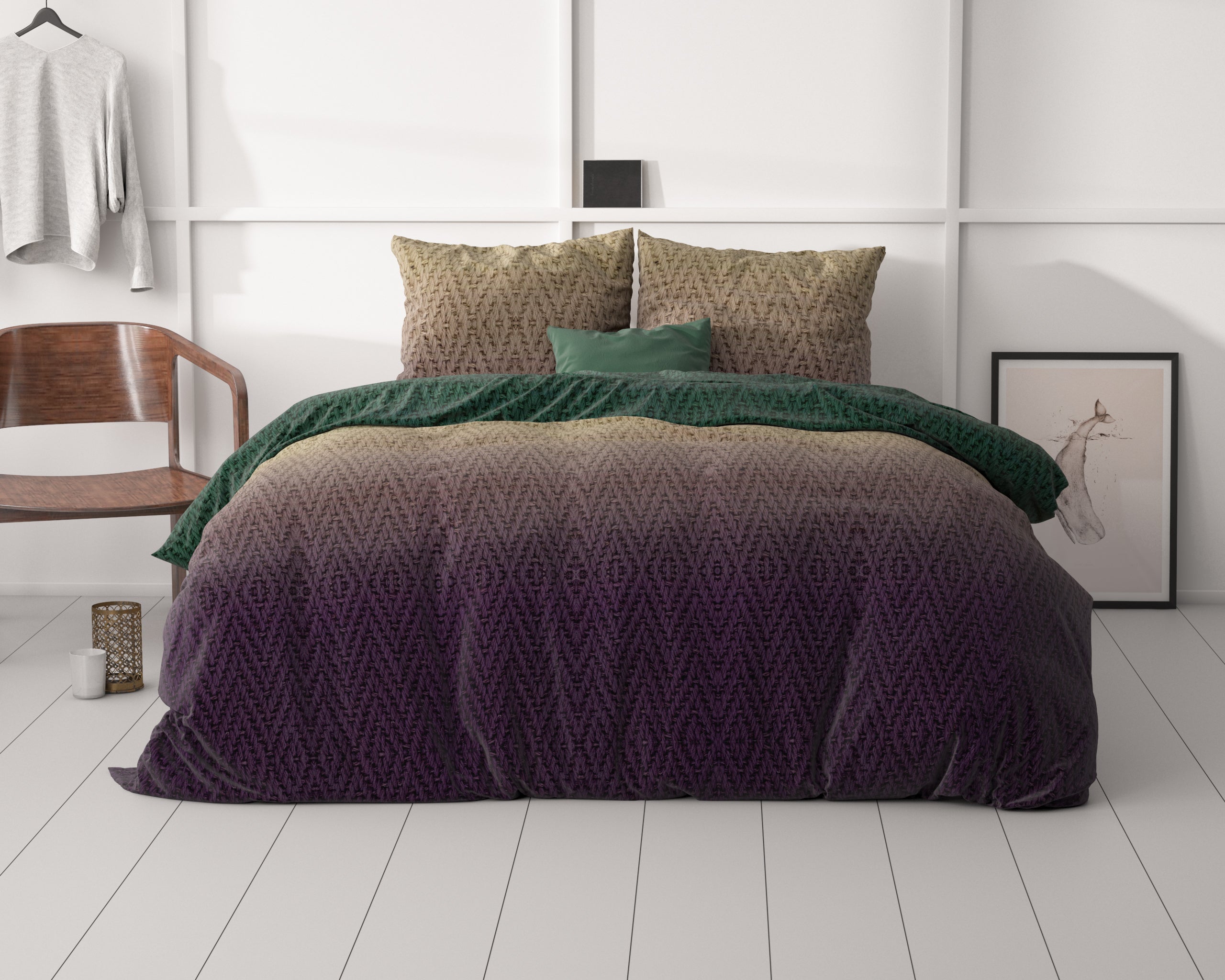 Warm Knits Bruin Dekbedovertrek