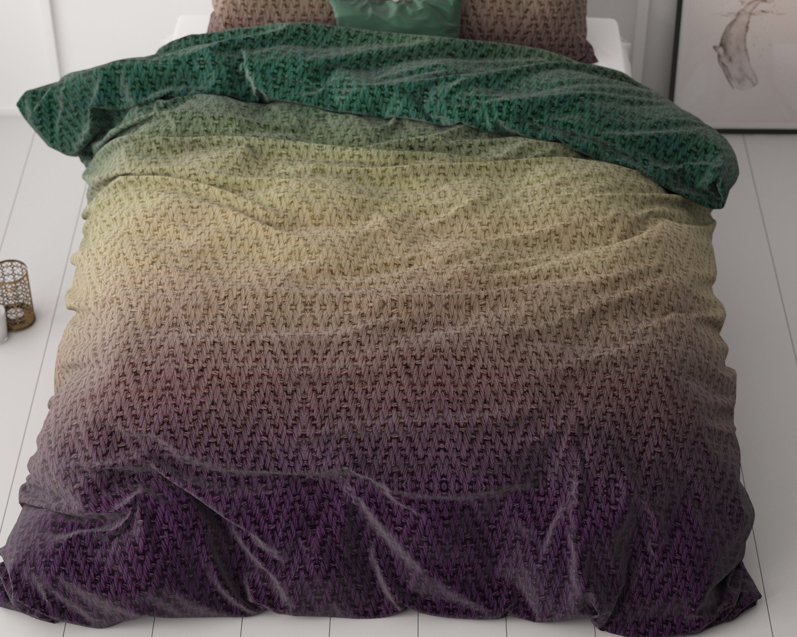 Warm Knits Bruin Dekbedovertrek