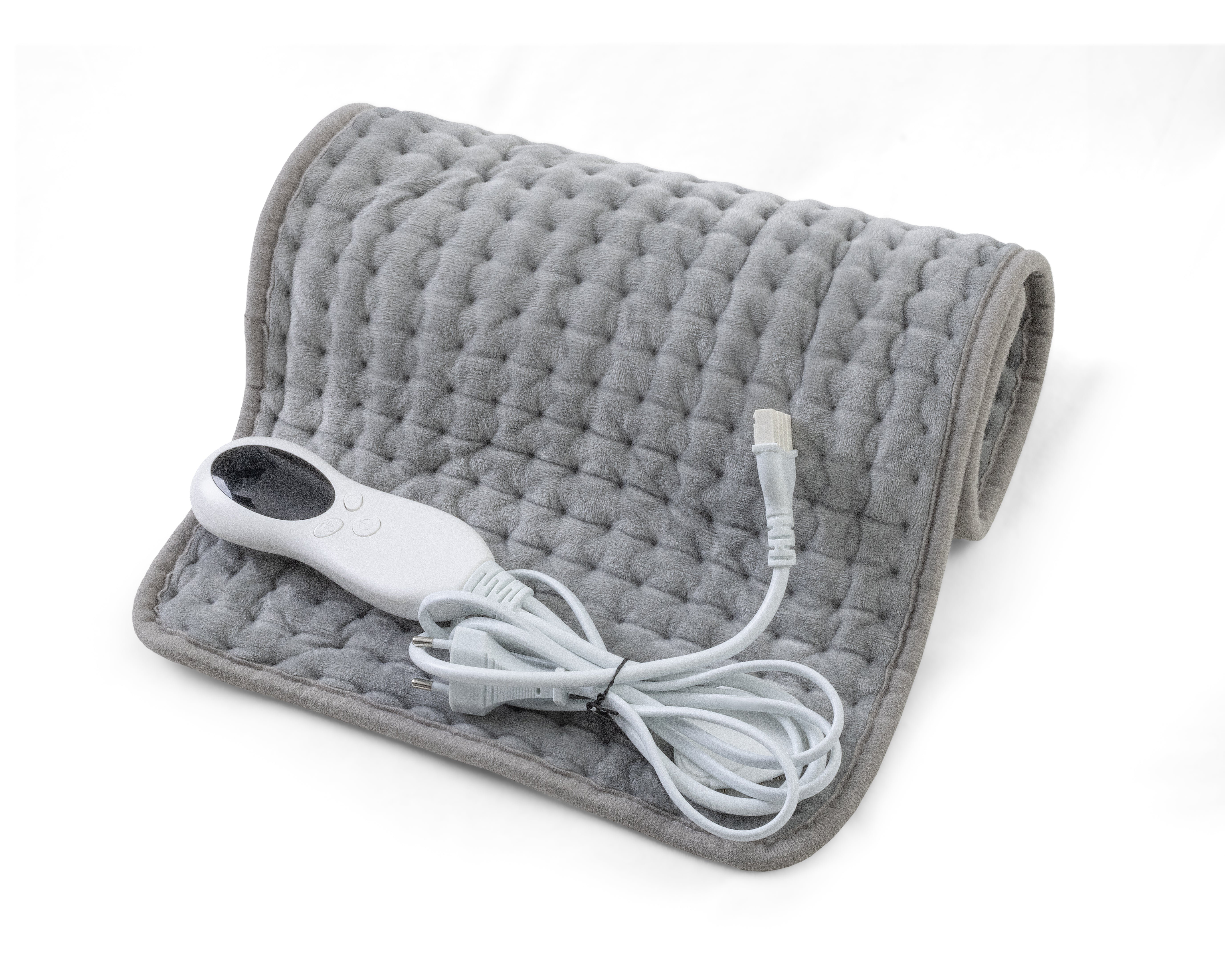 Grey Heating Cushion 60 x 30 cm - Pain relief - 10 heating settings - Overheat protection