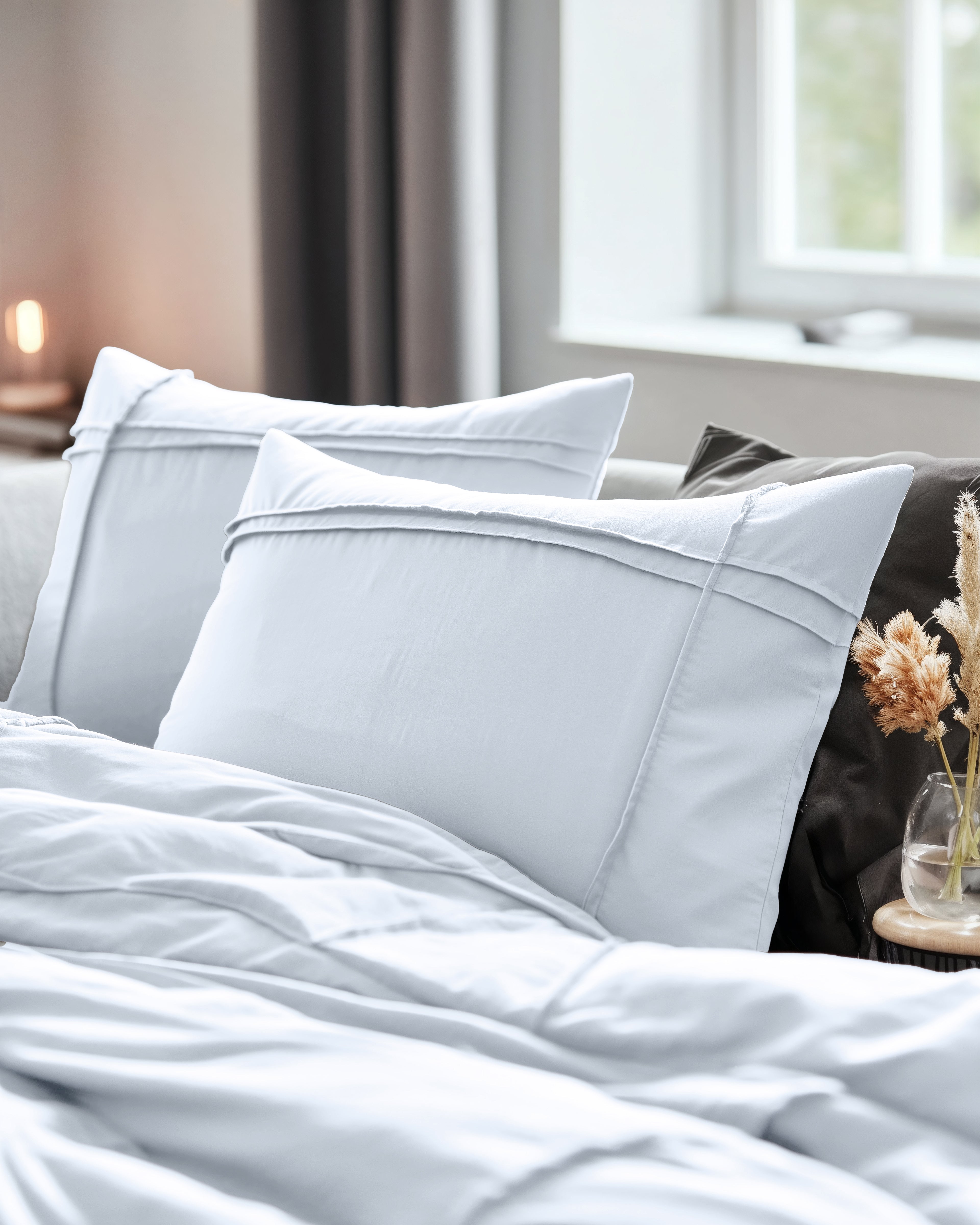 Washed Tufted Dekbedovertrek Wit