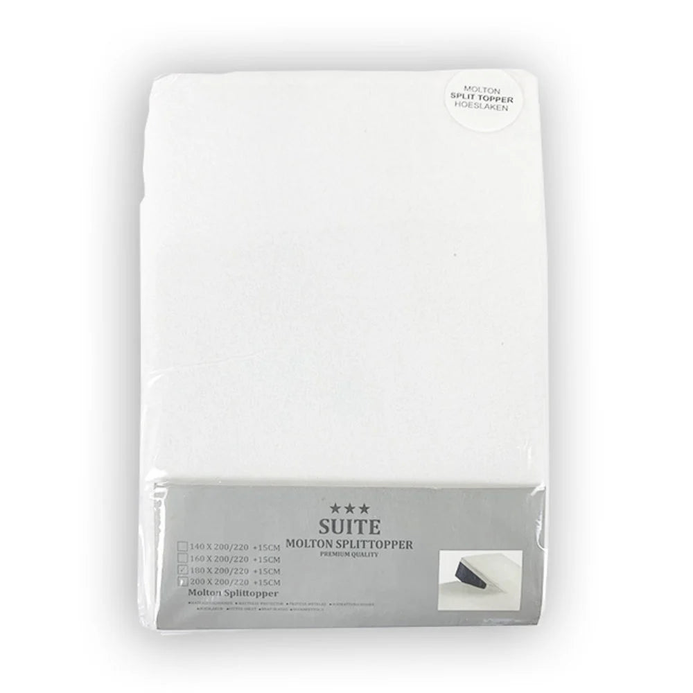 Waterproof Molton Split Topper - Durable Mattress Protector for Split Topper Mattresses