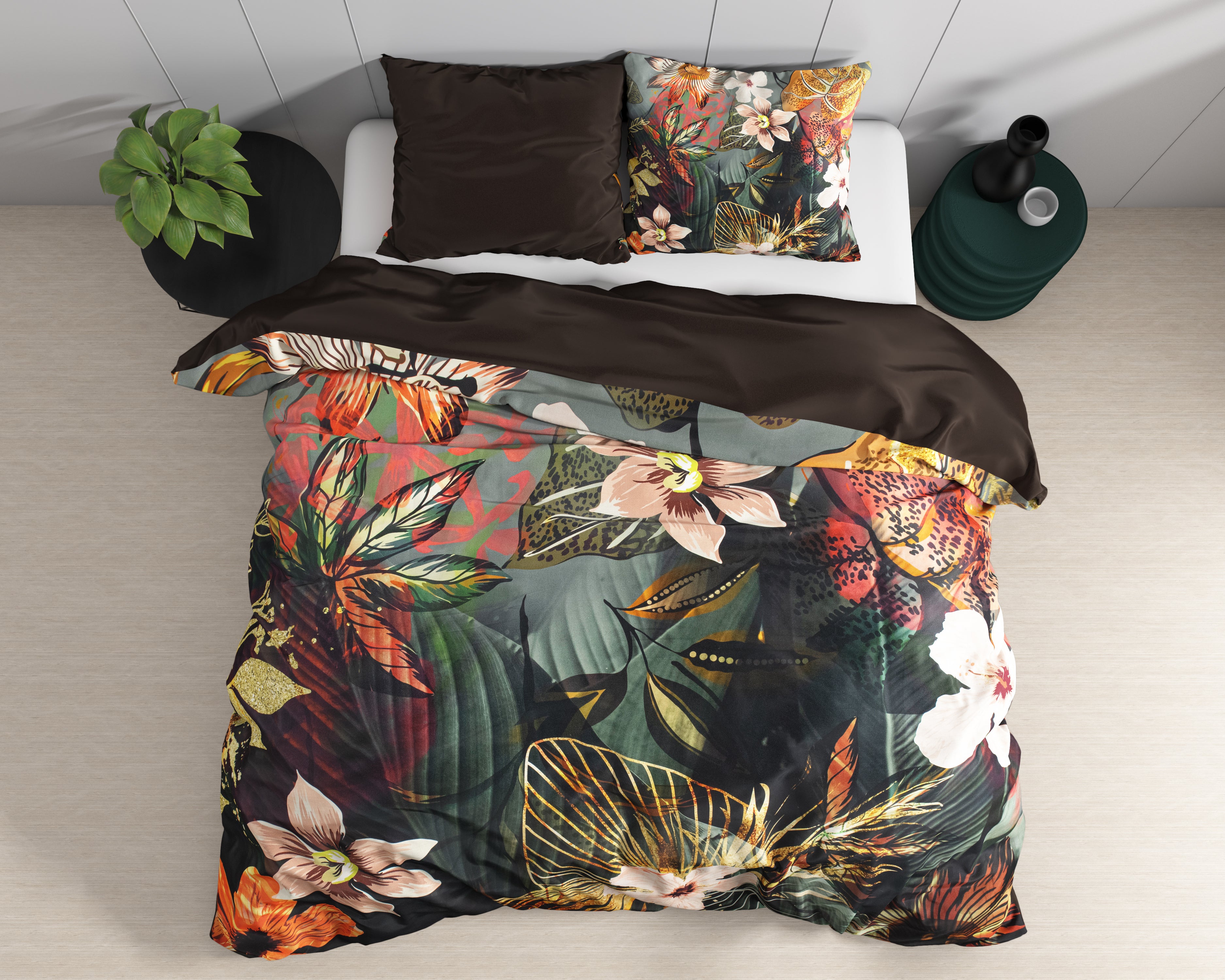 Wild Rose 2 Multi Duvet Cover - Luxury Satin - High Quality - Trendy Prints