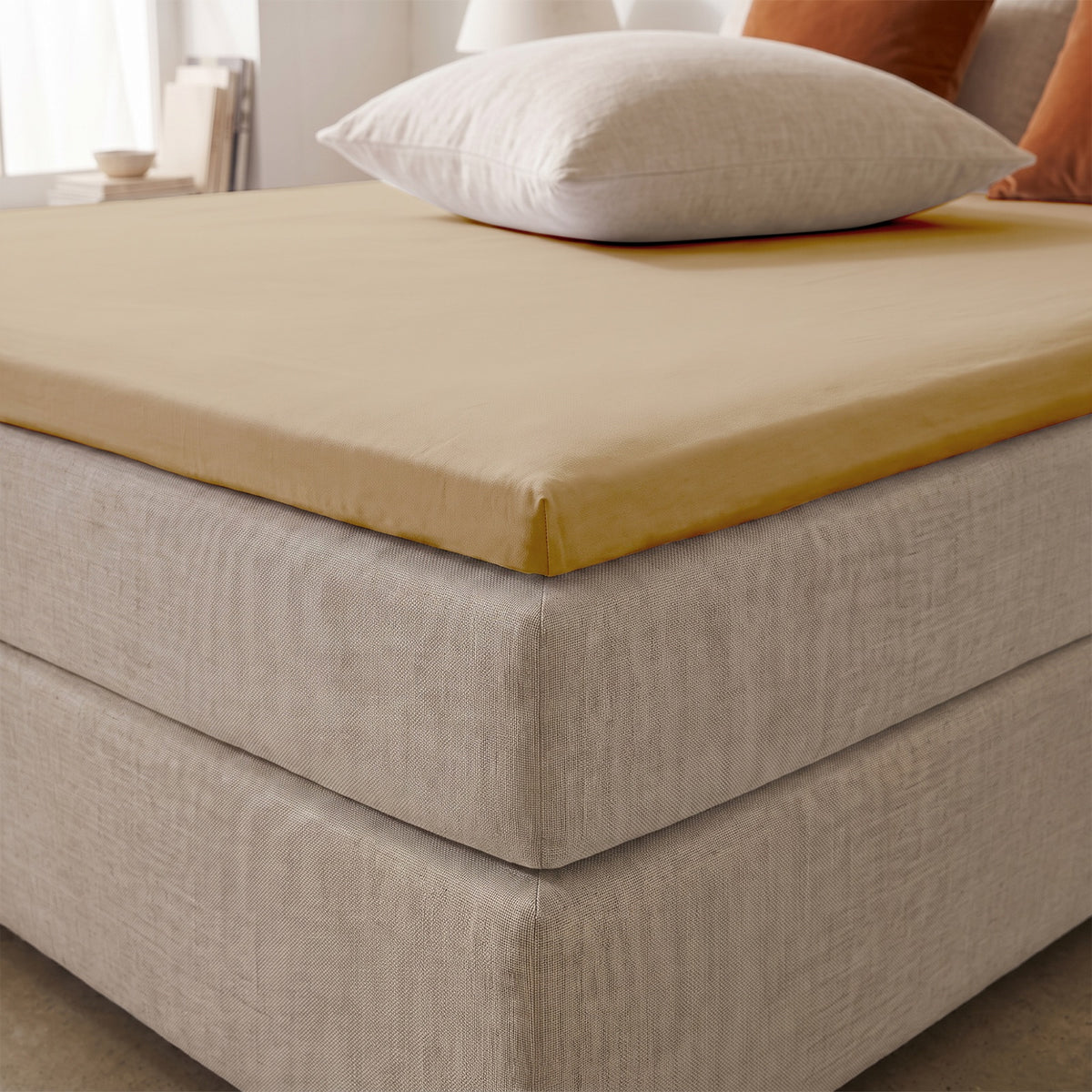 Zydante Swisstech® Jersey Topper Hoeslaken - Zand - Strak om de matras