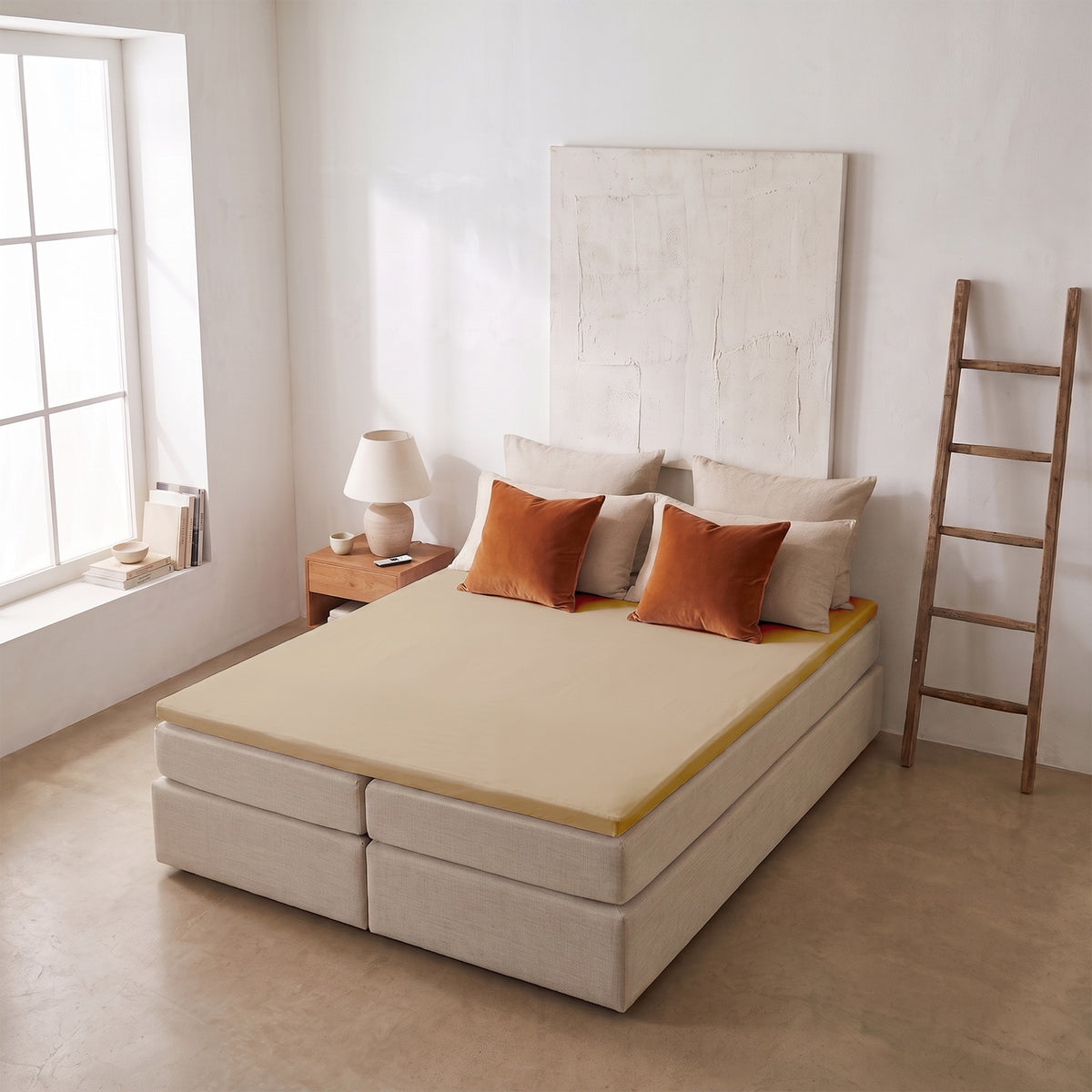 Zydante Swisstech® Jersey Topper Hoeslaken - Zand - Strak om de matras