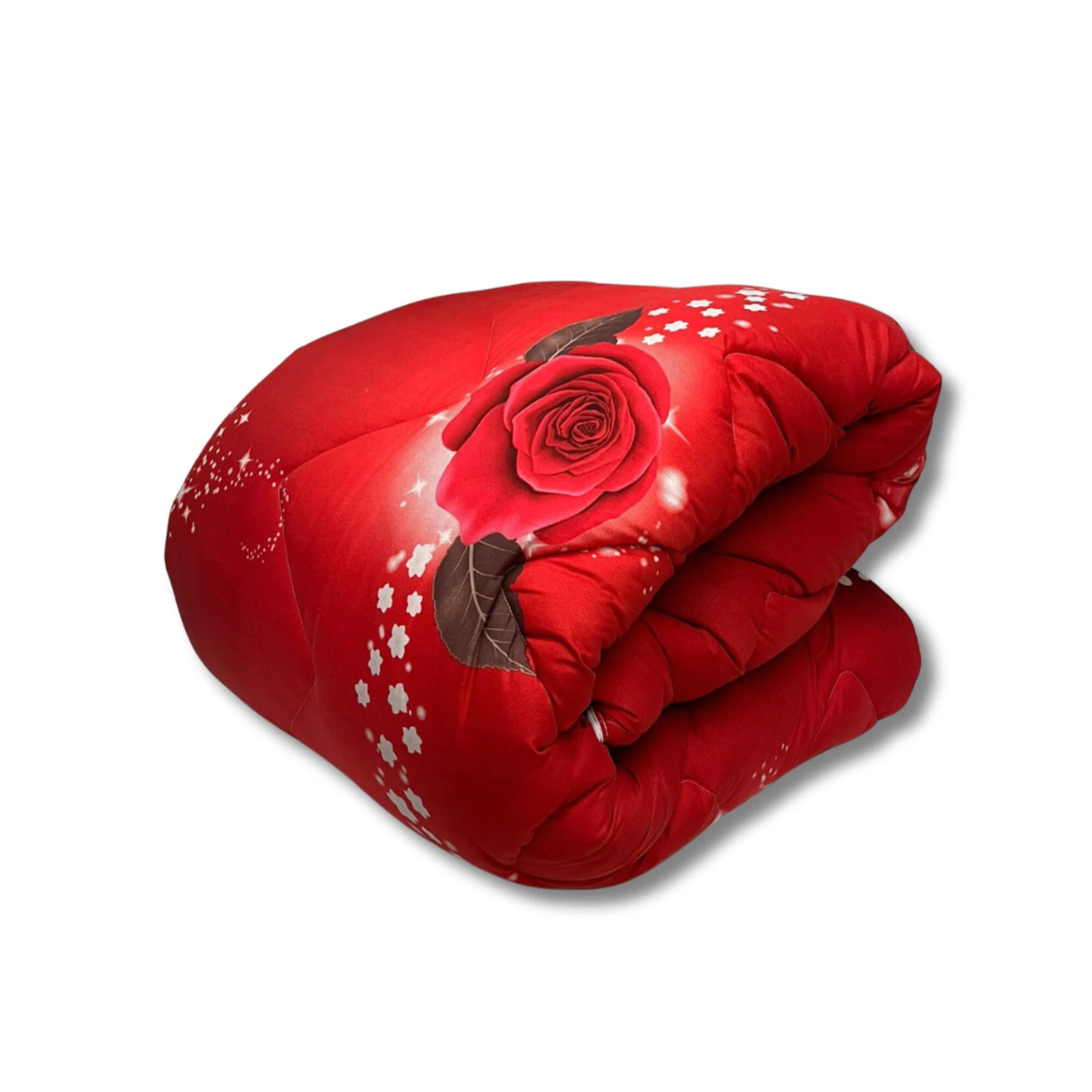 All-in One Lazy Dekbed Rode Rozen - Dekbed voor het hele jaar