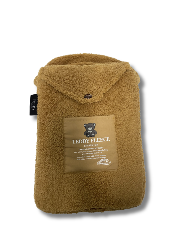 Caramel Latte Teddy Fleece Duvet Cover - Warm, Soft & Luxurious
