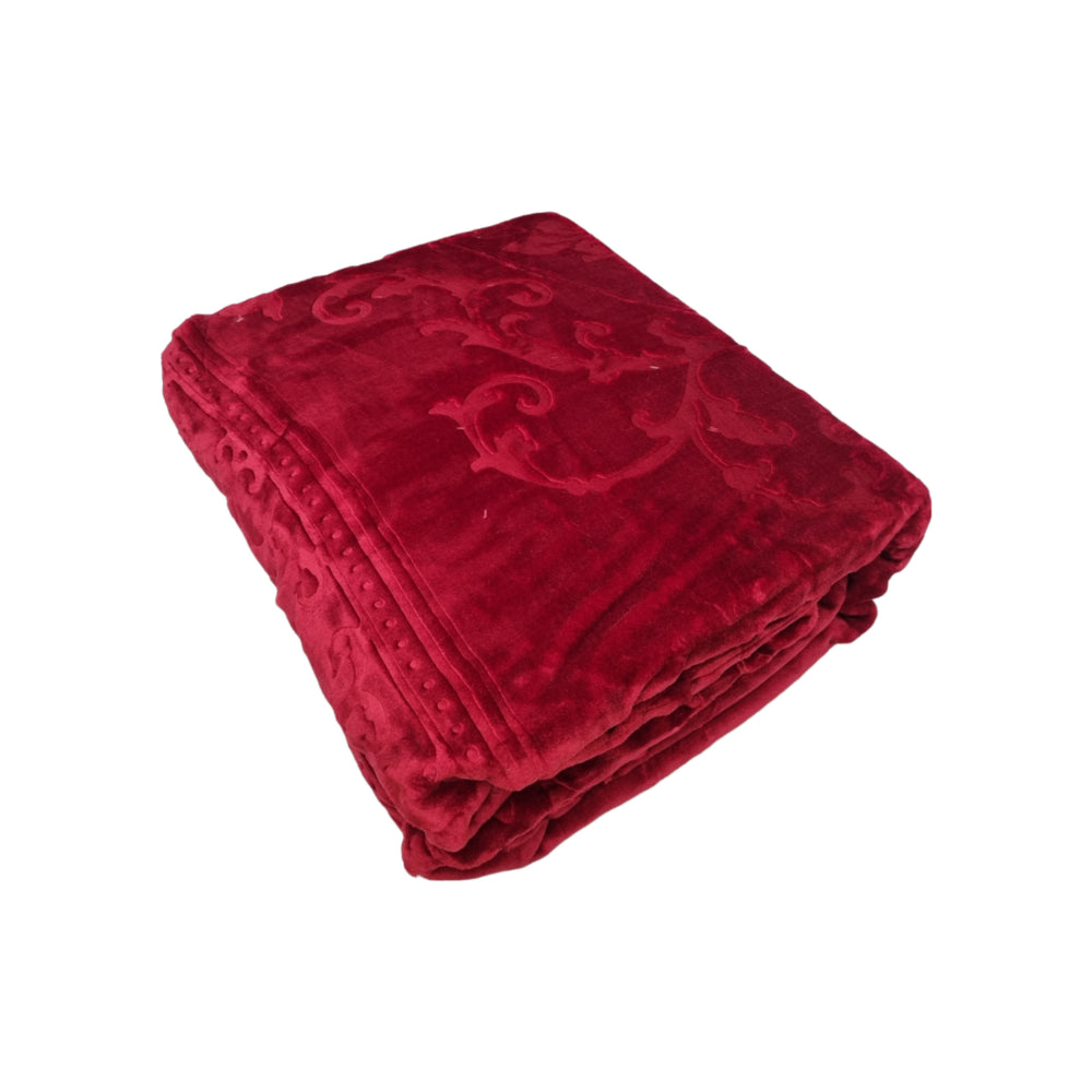 Luxury Bordeaux Throw 220 x 240 cm | Heavy Quality