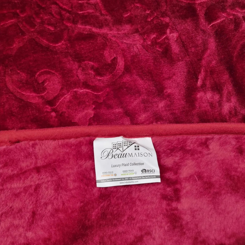 Luxury Bordeaux Throw 220 x 240 cm | Heavy Quality