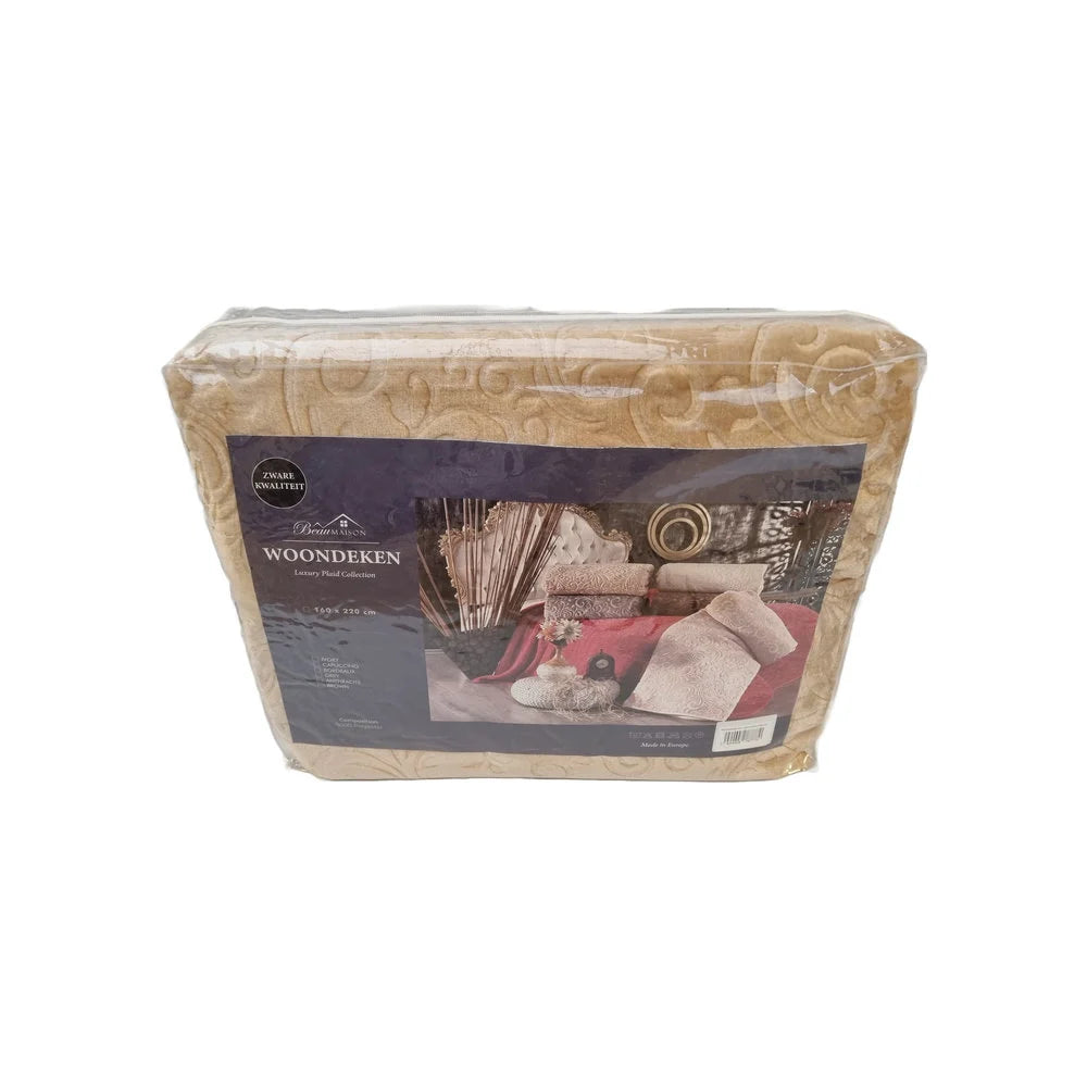 Cappuccino throw blanket 160 x 220 cm | Heavy Quality