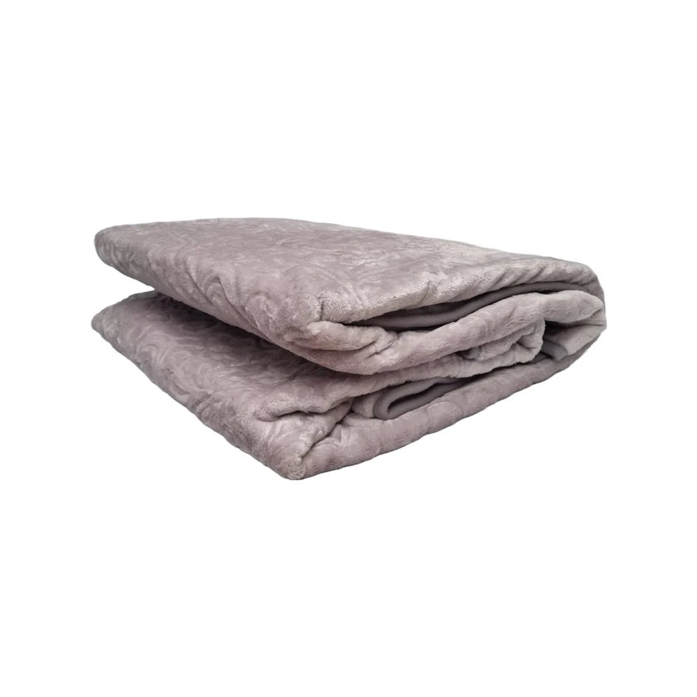 Grey Throw Blanket 160 x 220 cm | Heavy Quality