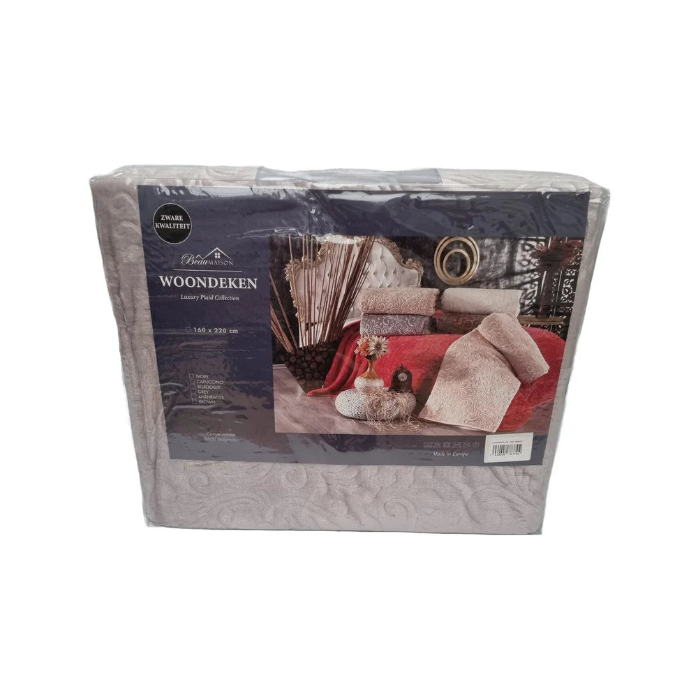 Grey Throw Blanket 160 x 220 cm | Heavy Quality