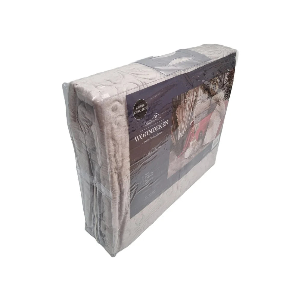 Grey Throw Blanket 160 x 220 cm | Heavy Quality