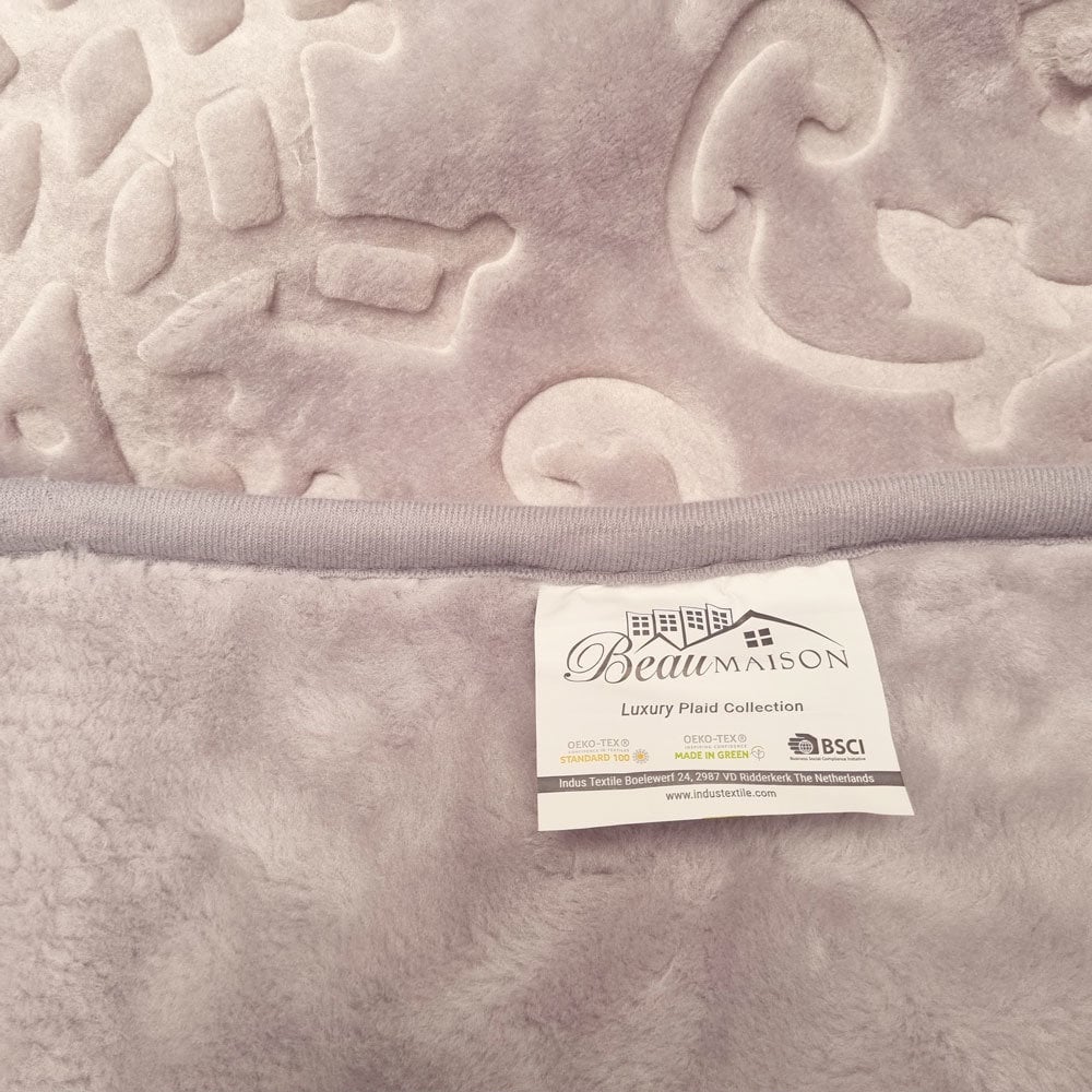 Luxury Grey Throw Blanket 220 x 240 cm | Heavy Quality