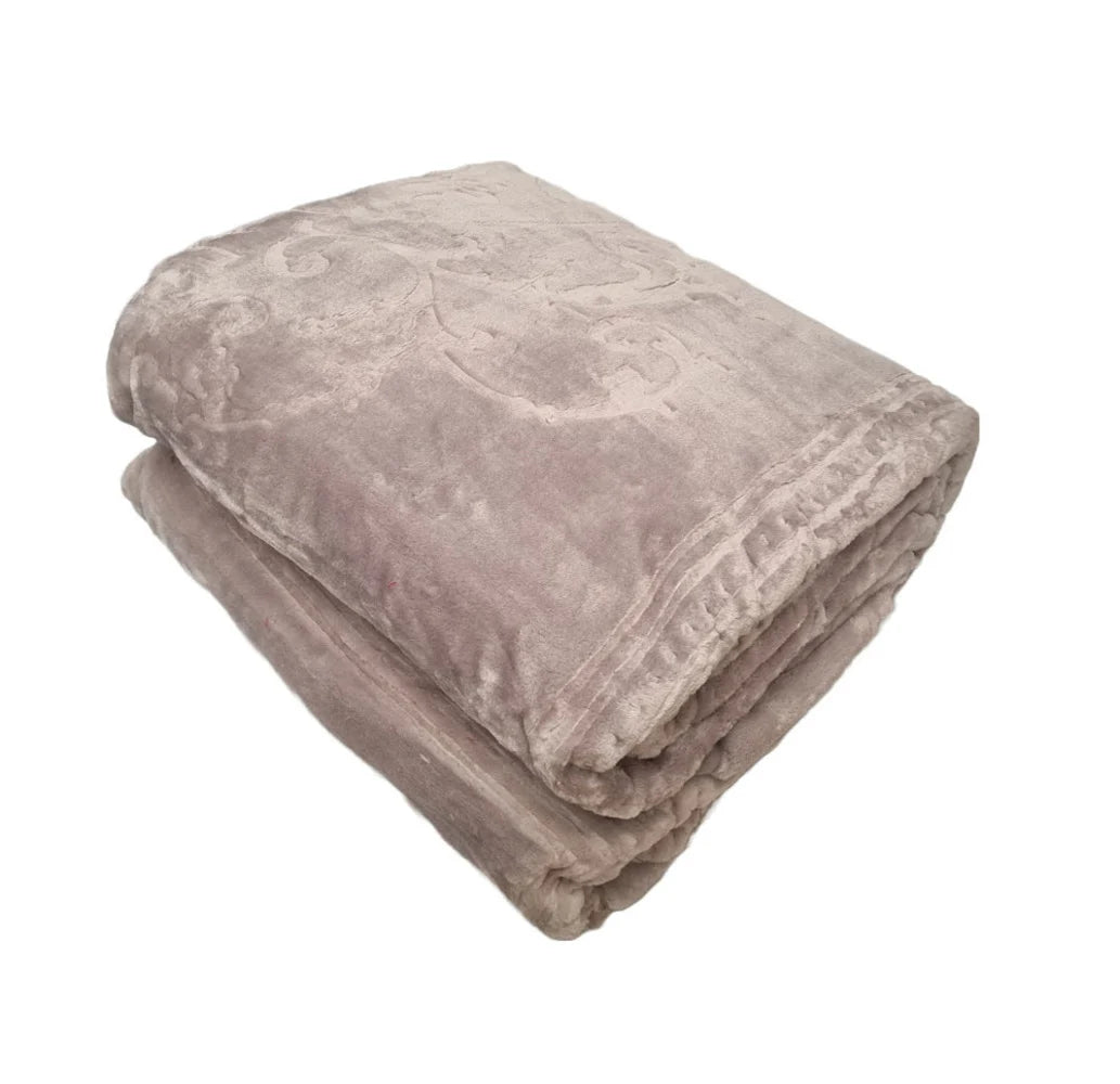 Luxury Grey Throw Blanket 220 x 240 cm | Heavy Quality