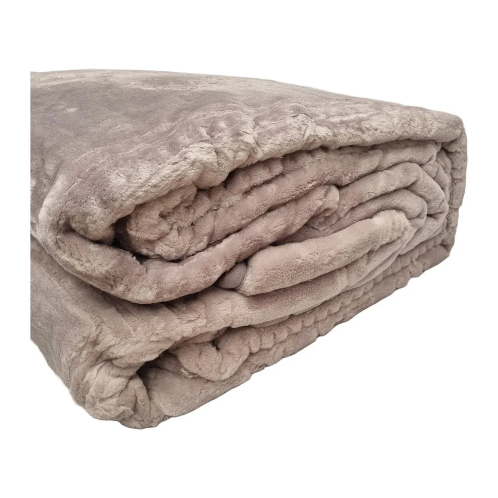 Luxury Grey Throw Blanket 220 x 240 cm | Heavy Quality