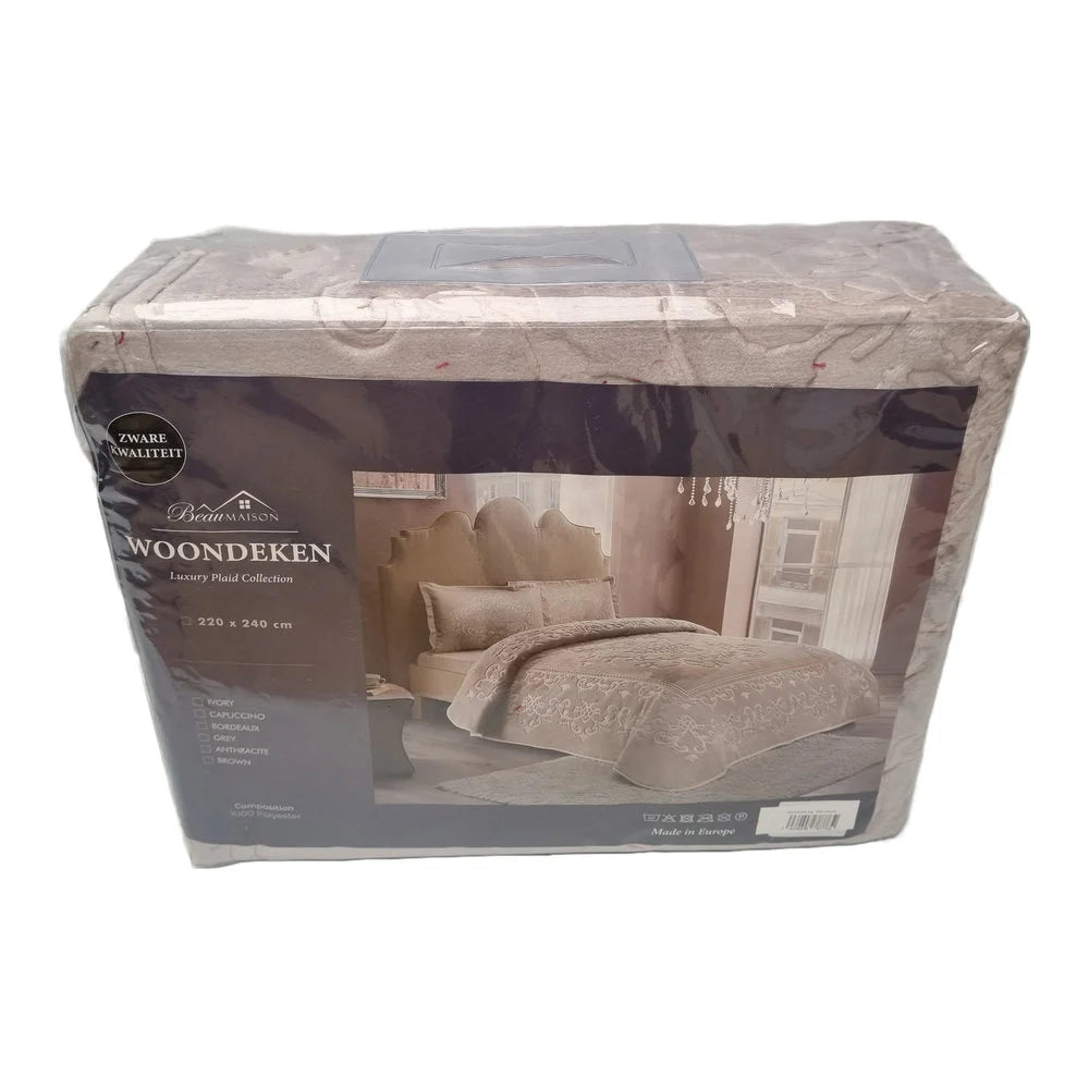 Luxury Grey Throw Blanket 220 x 240 cm | Heavy Quality