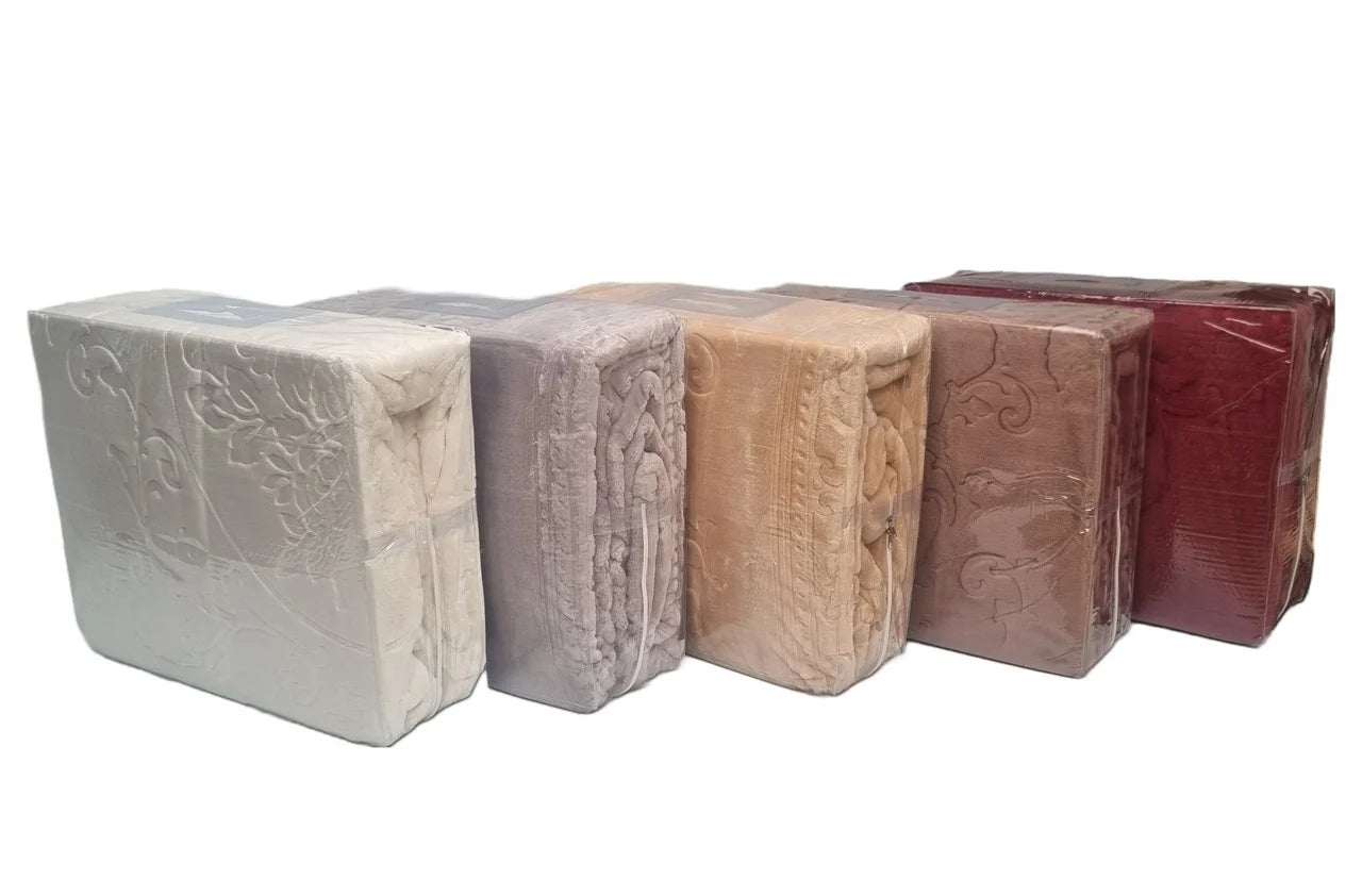 Luxury Ivory White Throw Blanket 220 x 240 cm | Heavy Quality