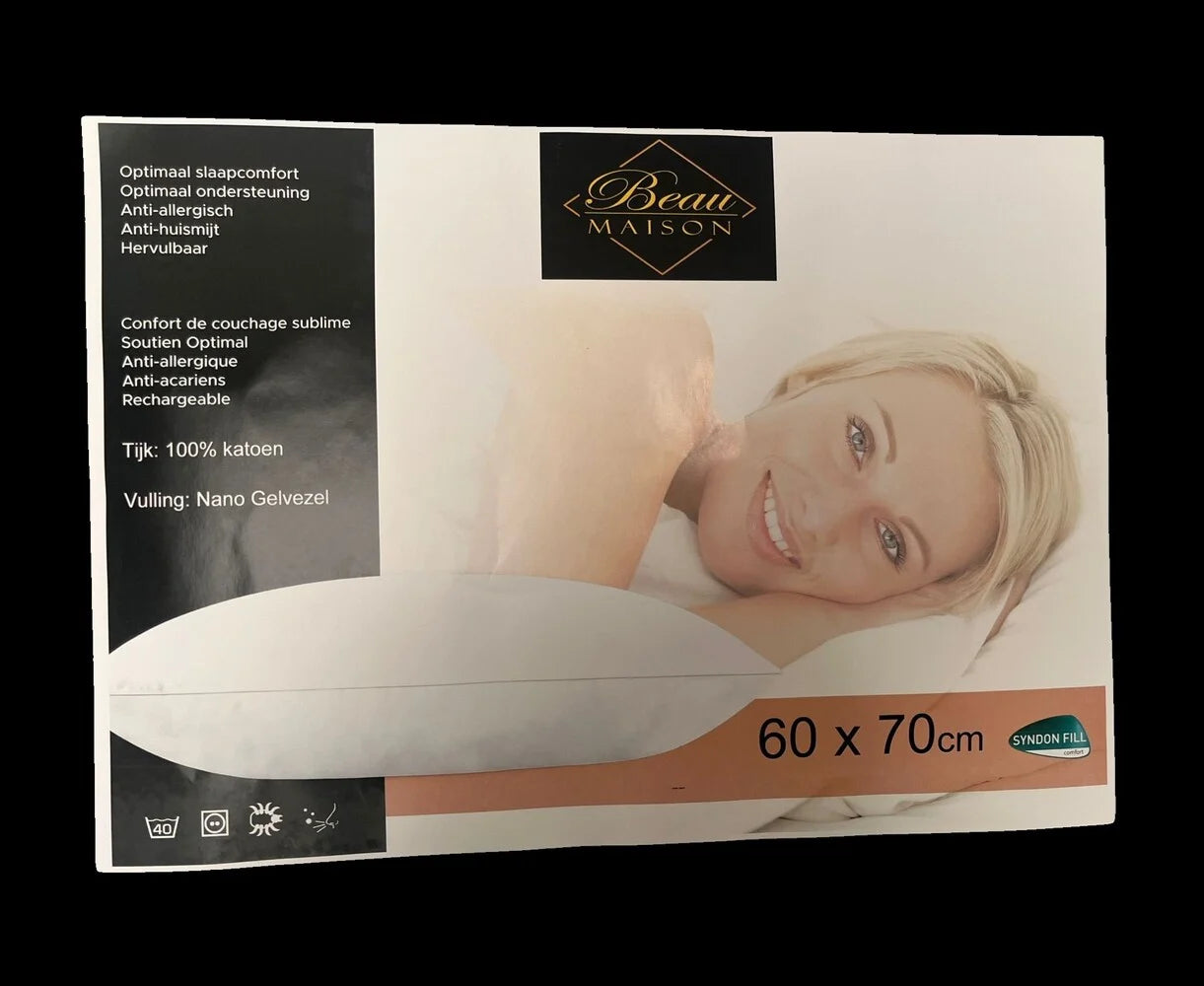 Nano Gelvezel Hoofdkussen 60x70 cm – Luxe, Comfort & Anti-Allergisch