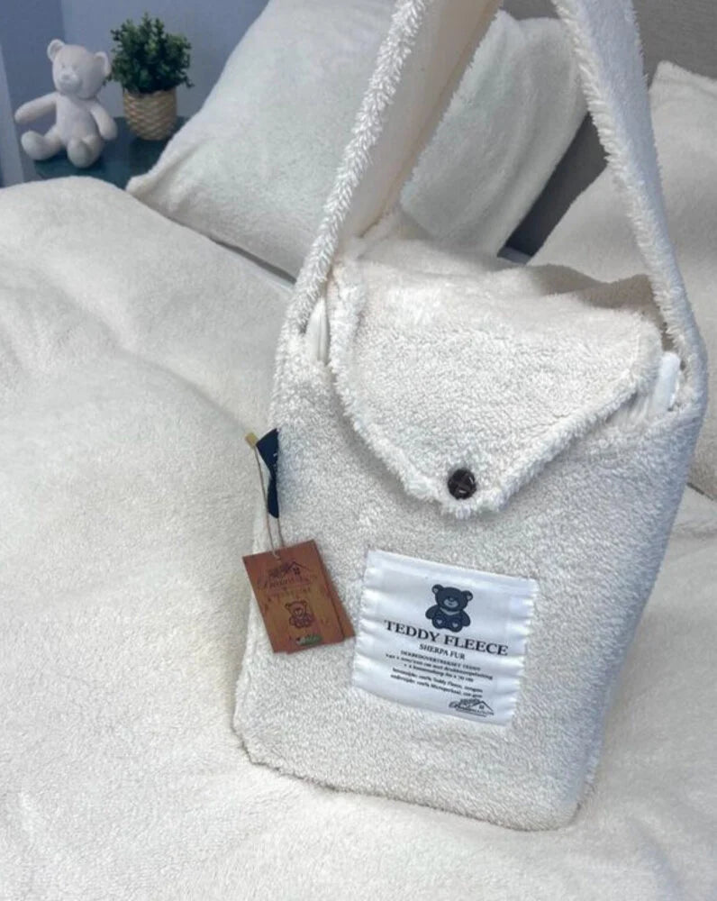 Teddy Fleece Duvet Cover Pearl White | Warm & Luxurious