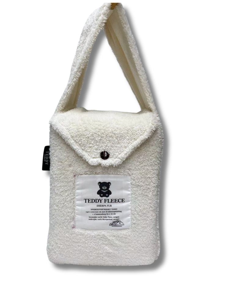 Teddy Fleece Duvet Cover Pearl White | Warm & Luxurious