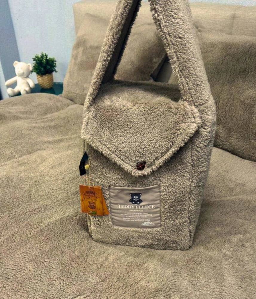 Taupe Teddy Fleece Duvet Cover - Warmth & Luxury